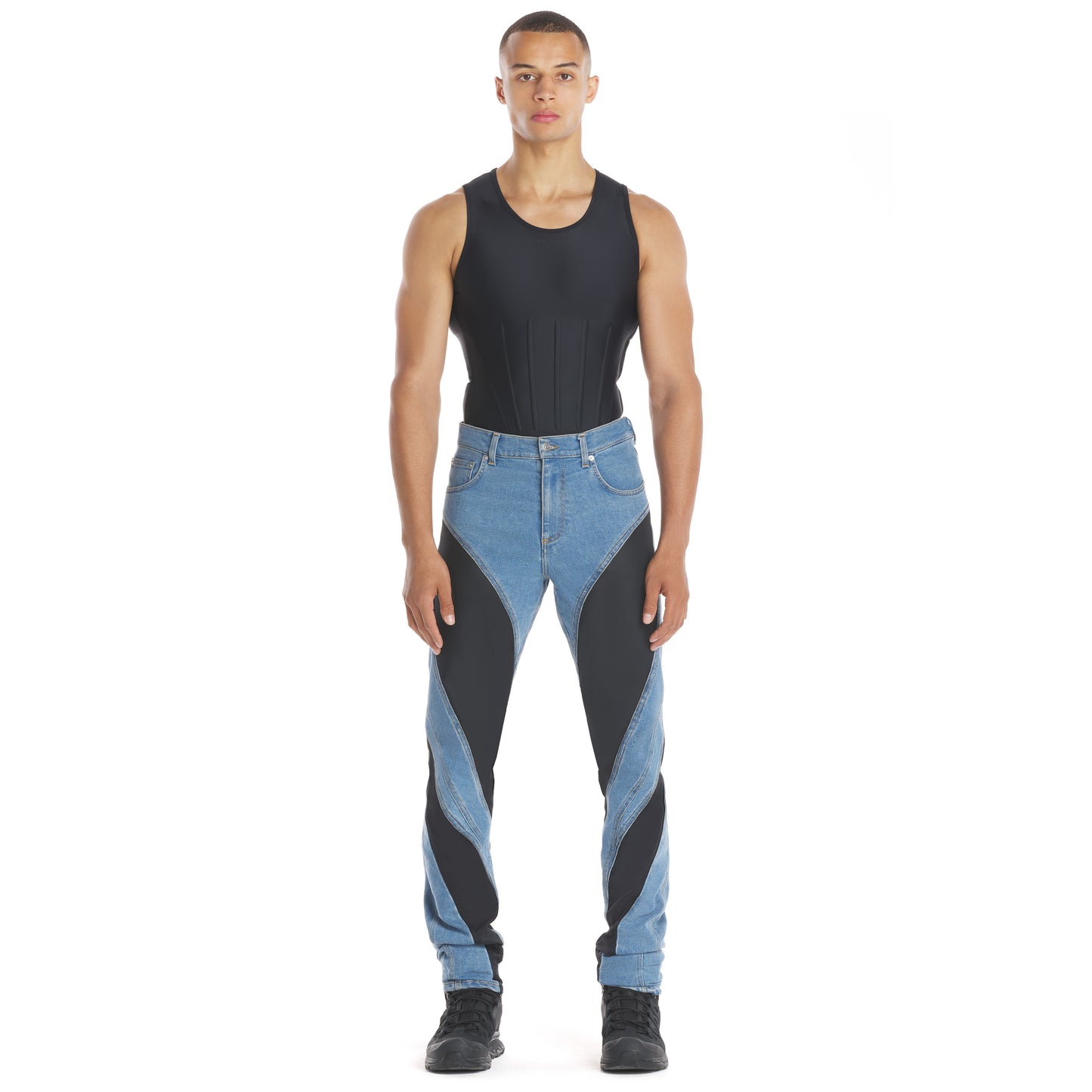 Corseted tank top