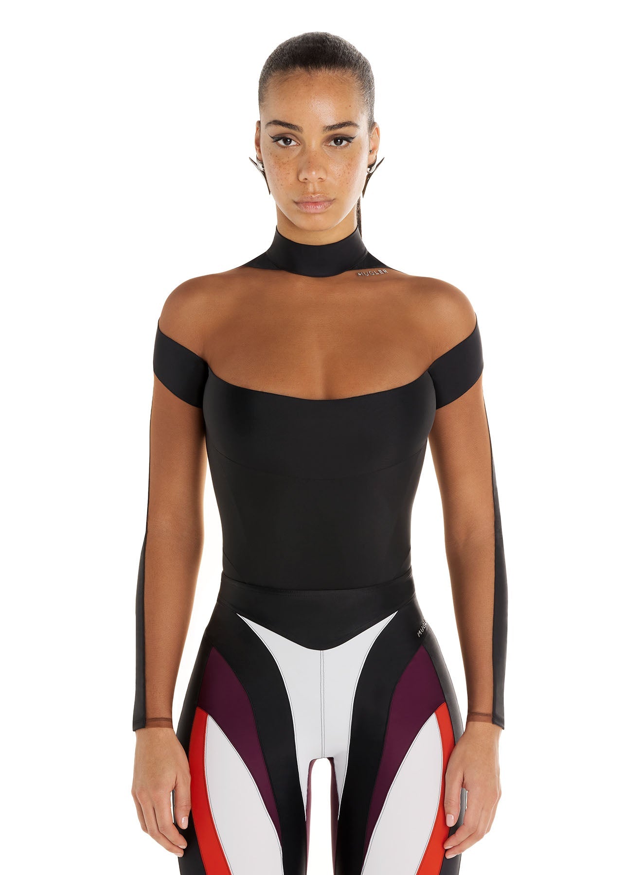 Illusion neckline bodysuit