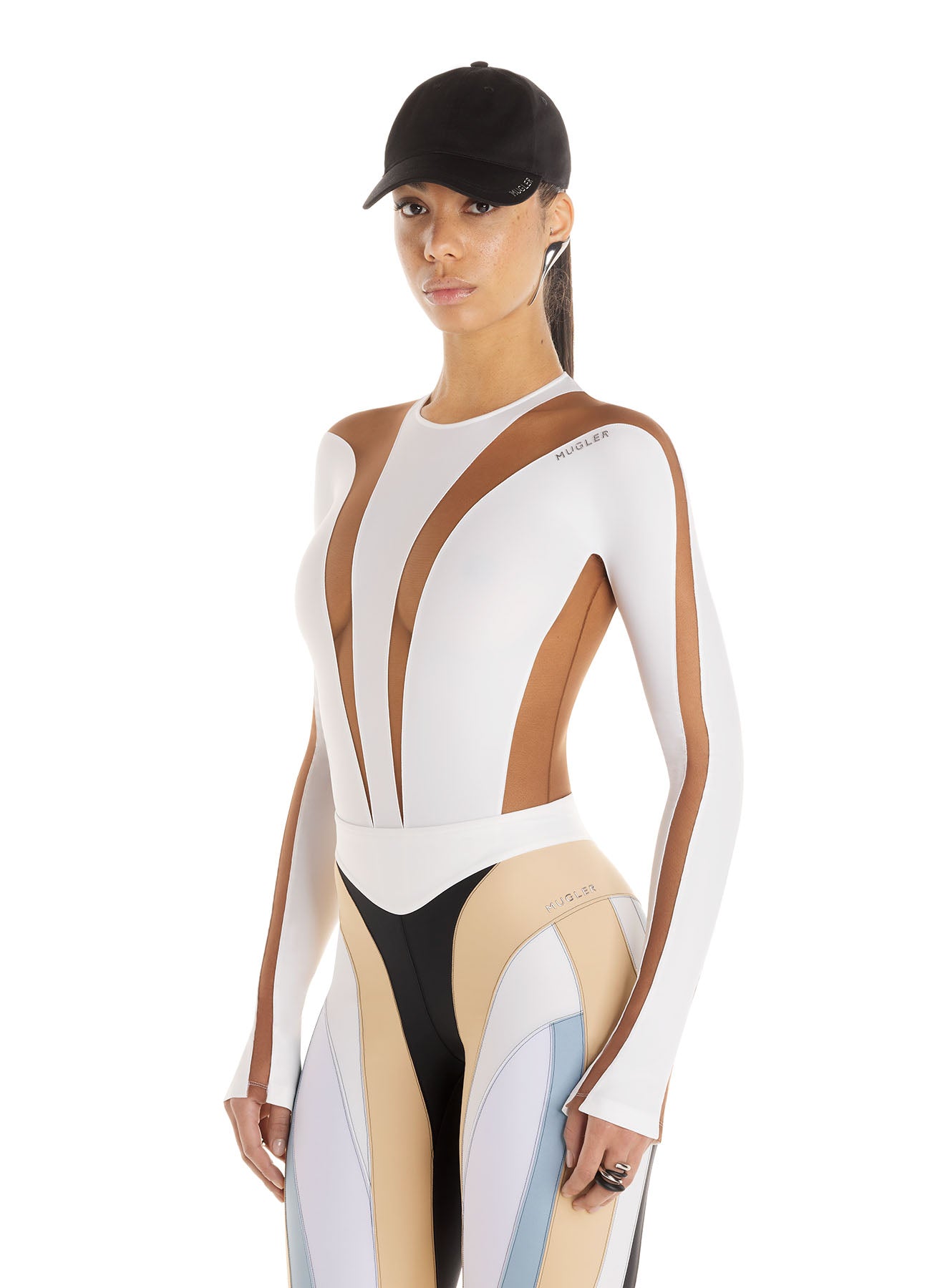 white illusion shaping bodysuit