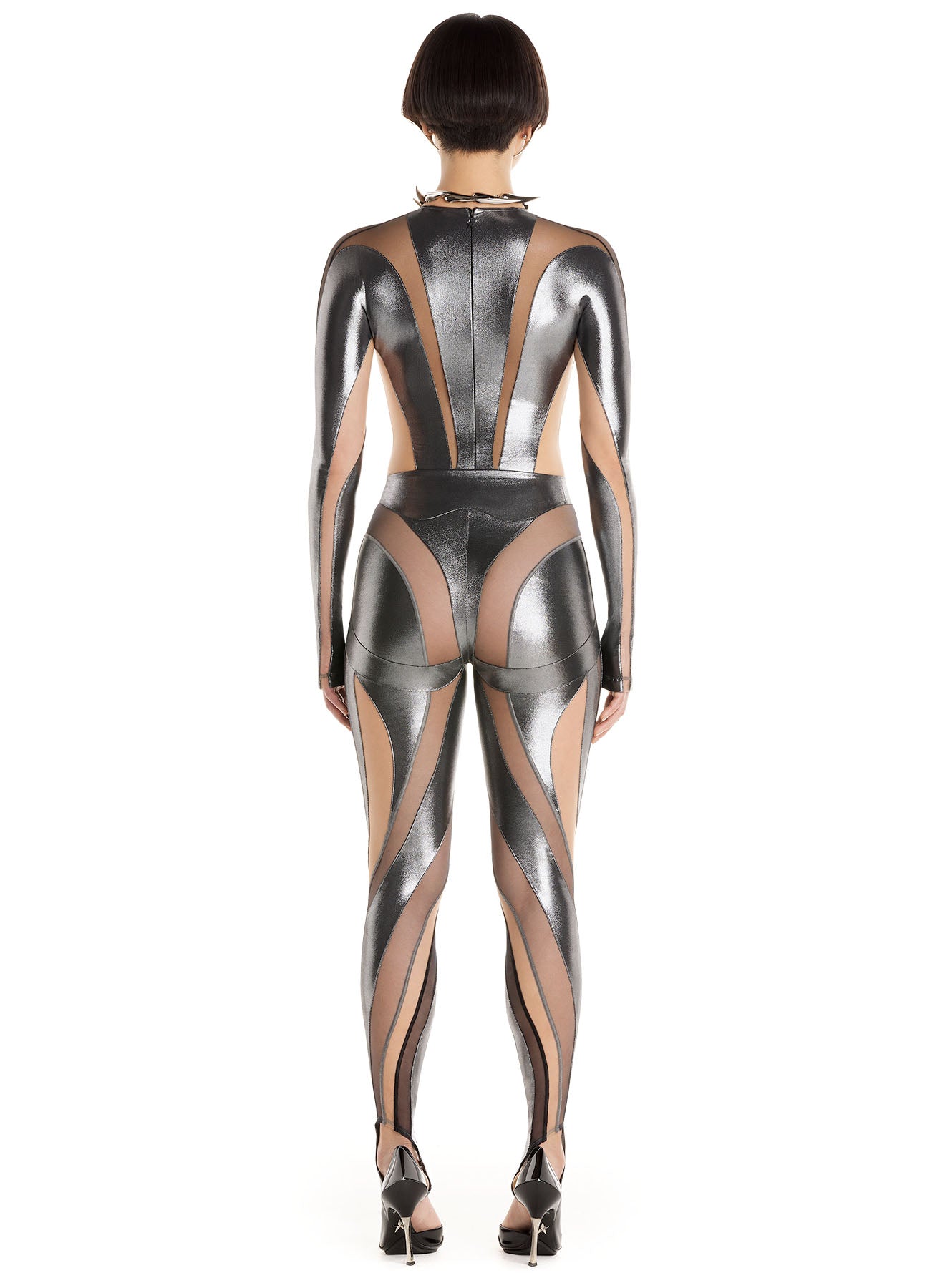 silver illusion shaping bodysuit