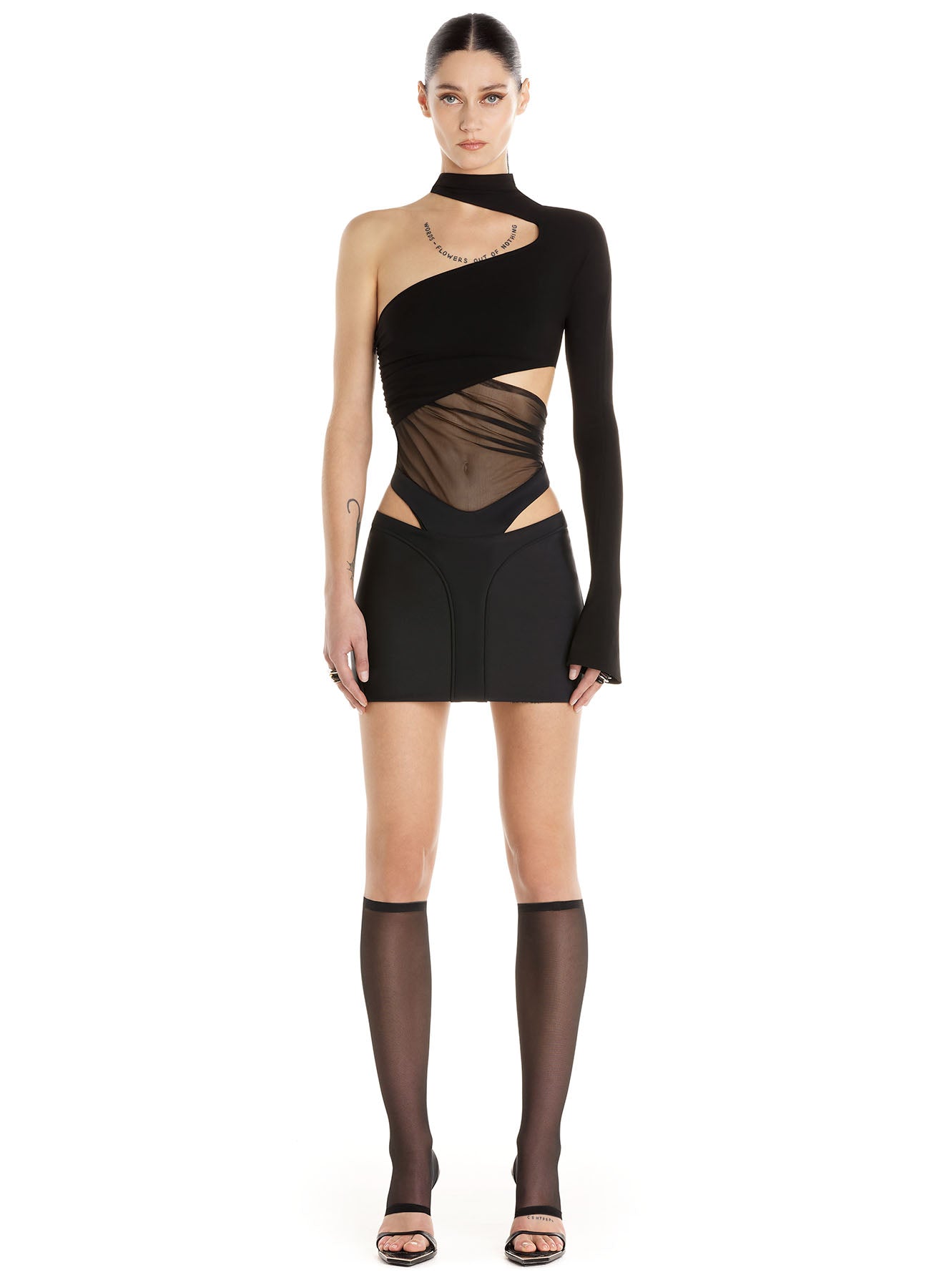 Cut-out illusion bodysuit