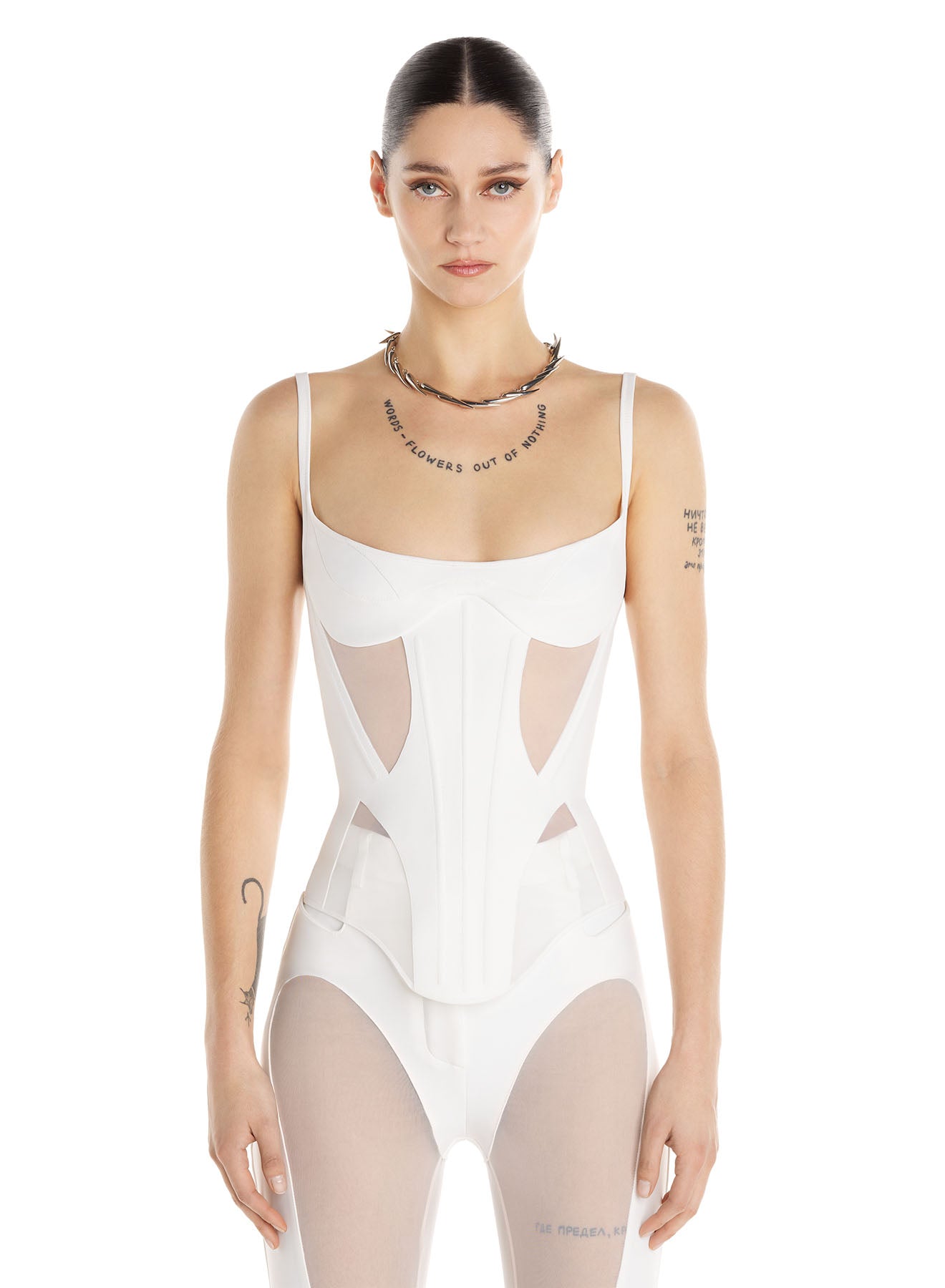Bonded illusion corset