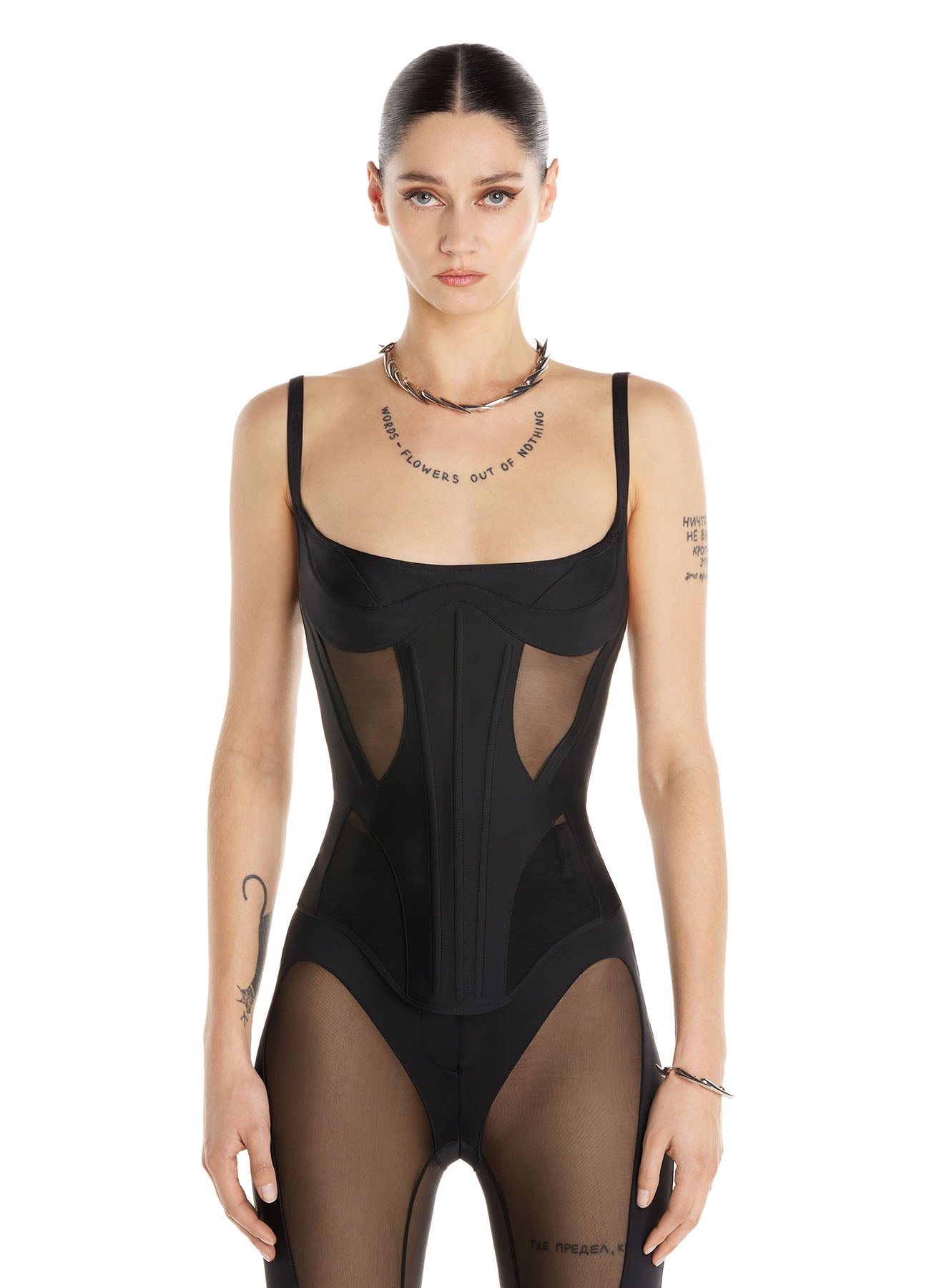 Bonded illusion corset