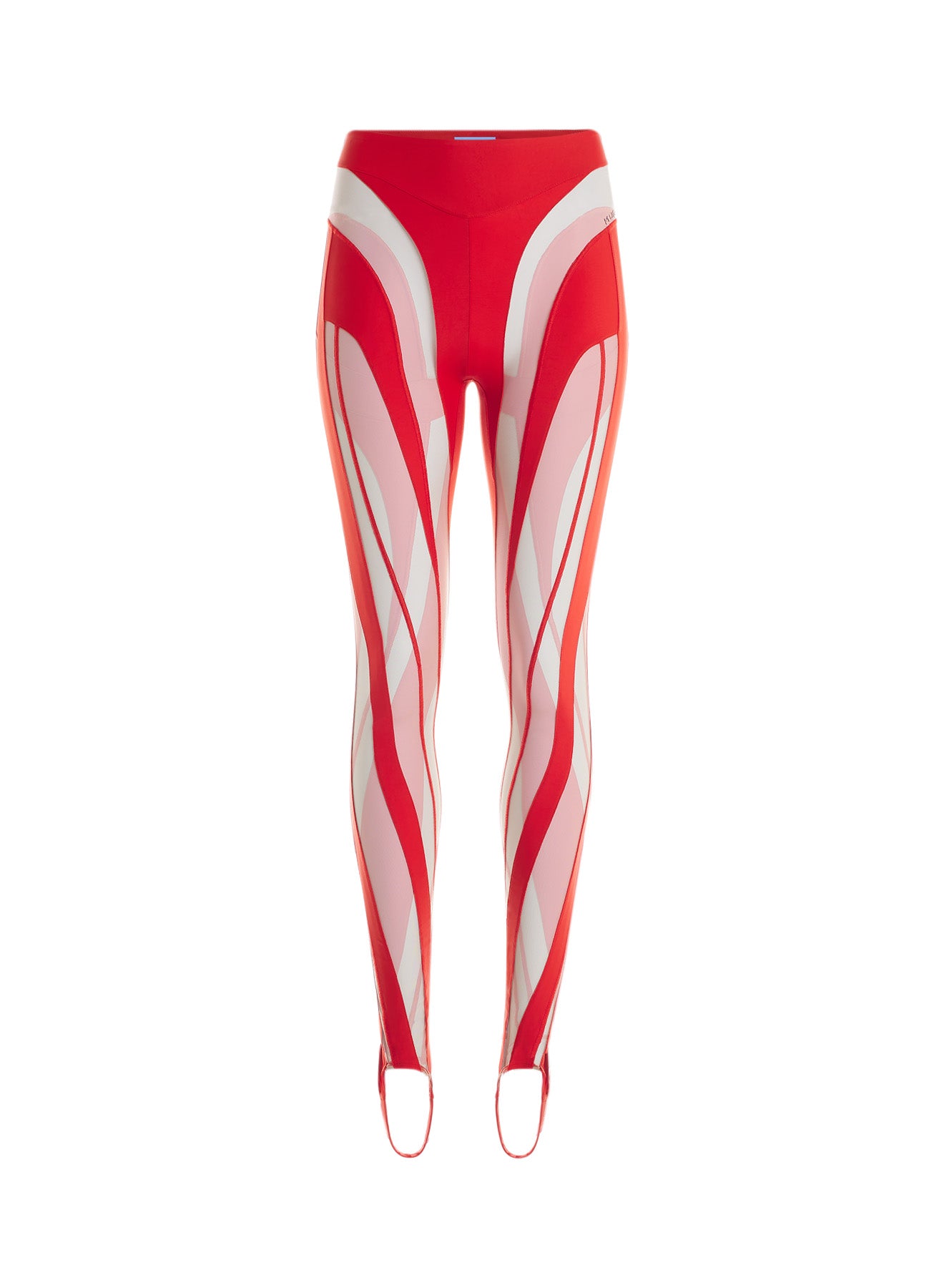red sheer spiral leggings  MUGLER Official Website – Mugler