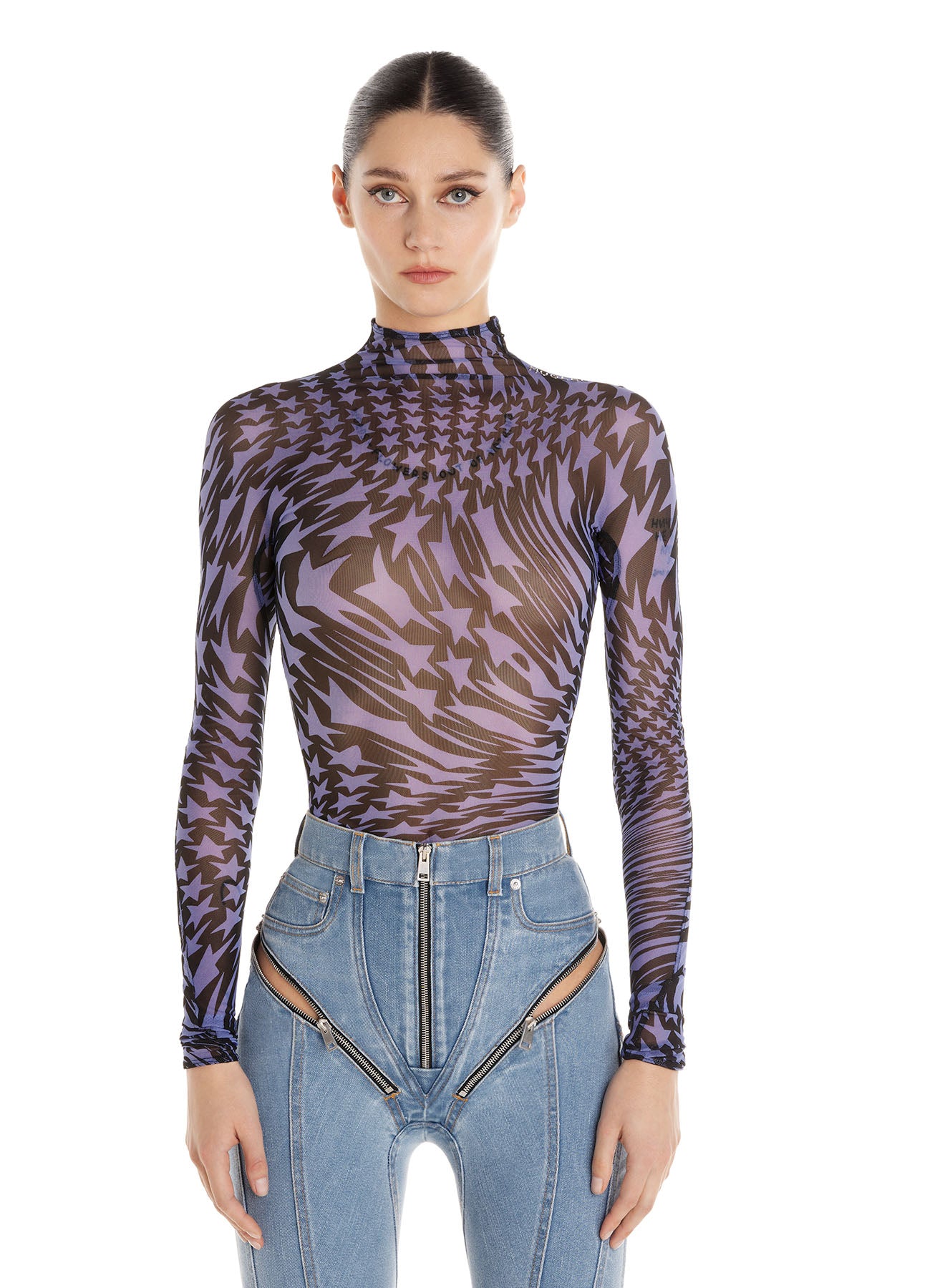 Zipped spiral jeans
