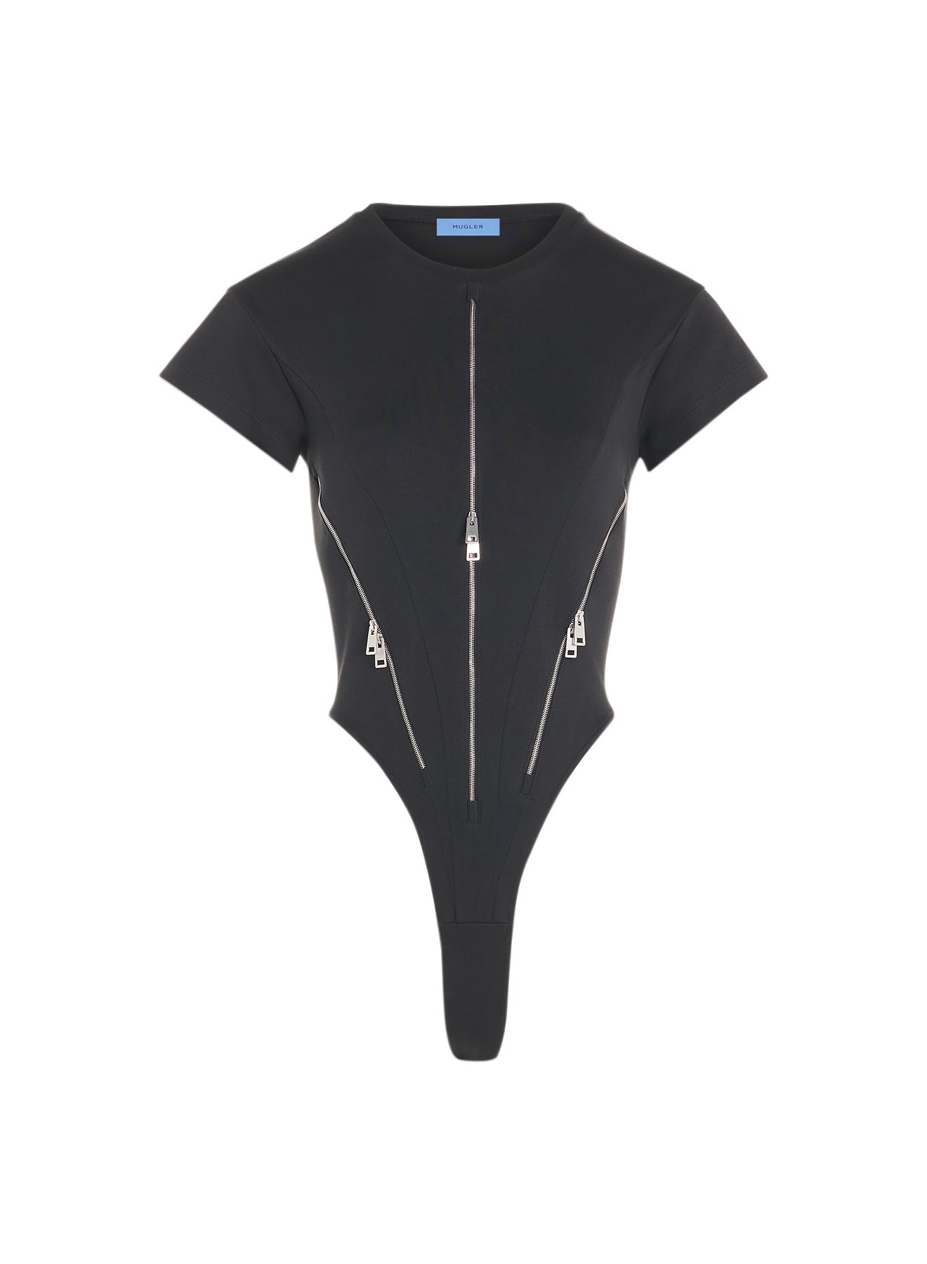 black zipped jersey bodysuit  MUGLER Official Website – Mugler