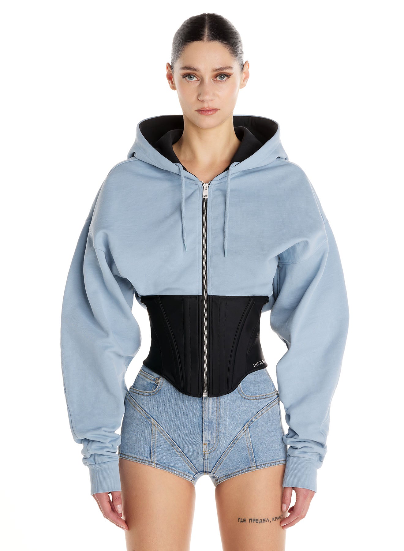 Corseted hoodie