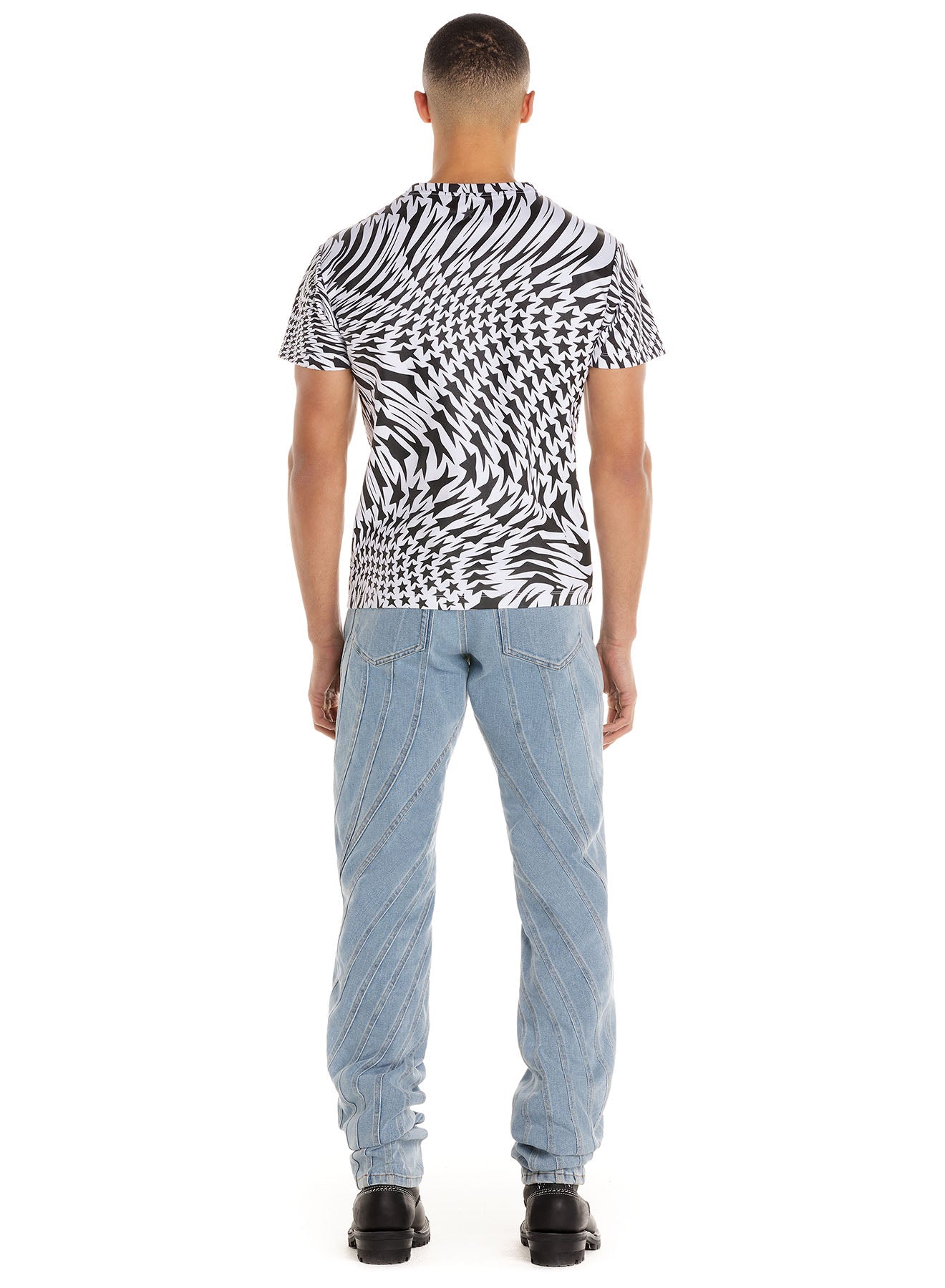 Swirling star printed T-shirt