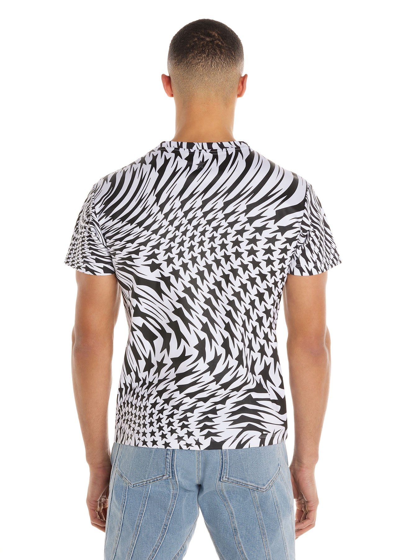 Swirling star printed T-shirt