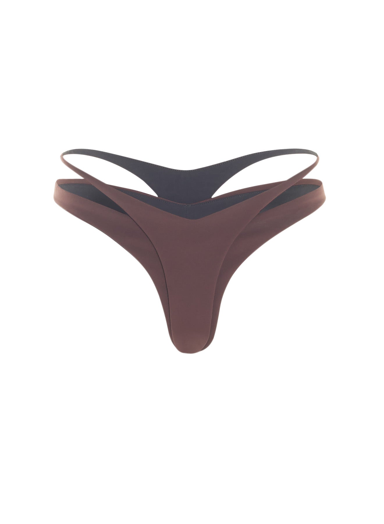 brown cut-out bikini bottom