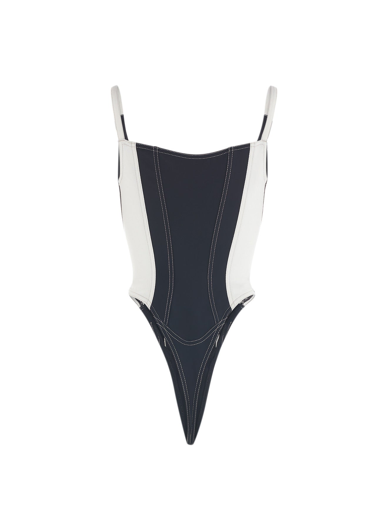 Corset denim bodysuit