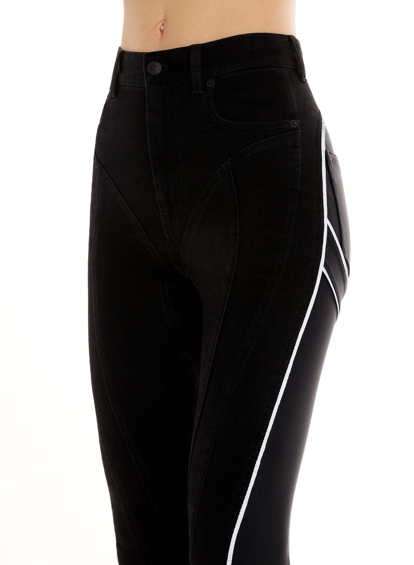 Bi-material spiral jeans