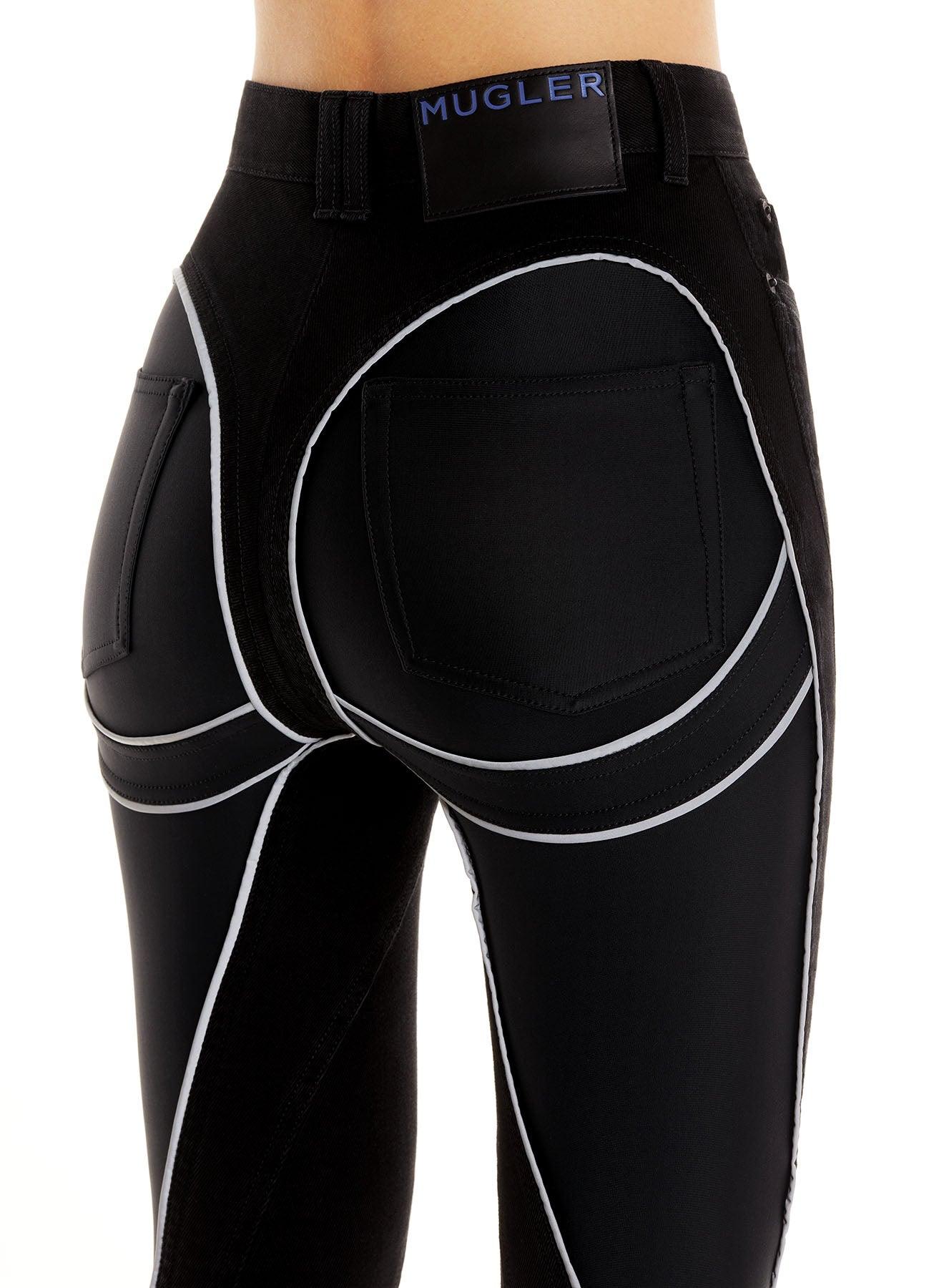 Bi-material spiral jeans