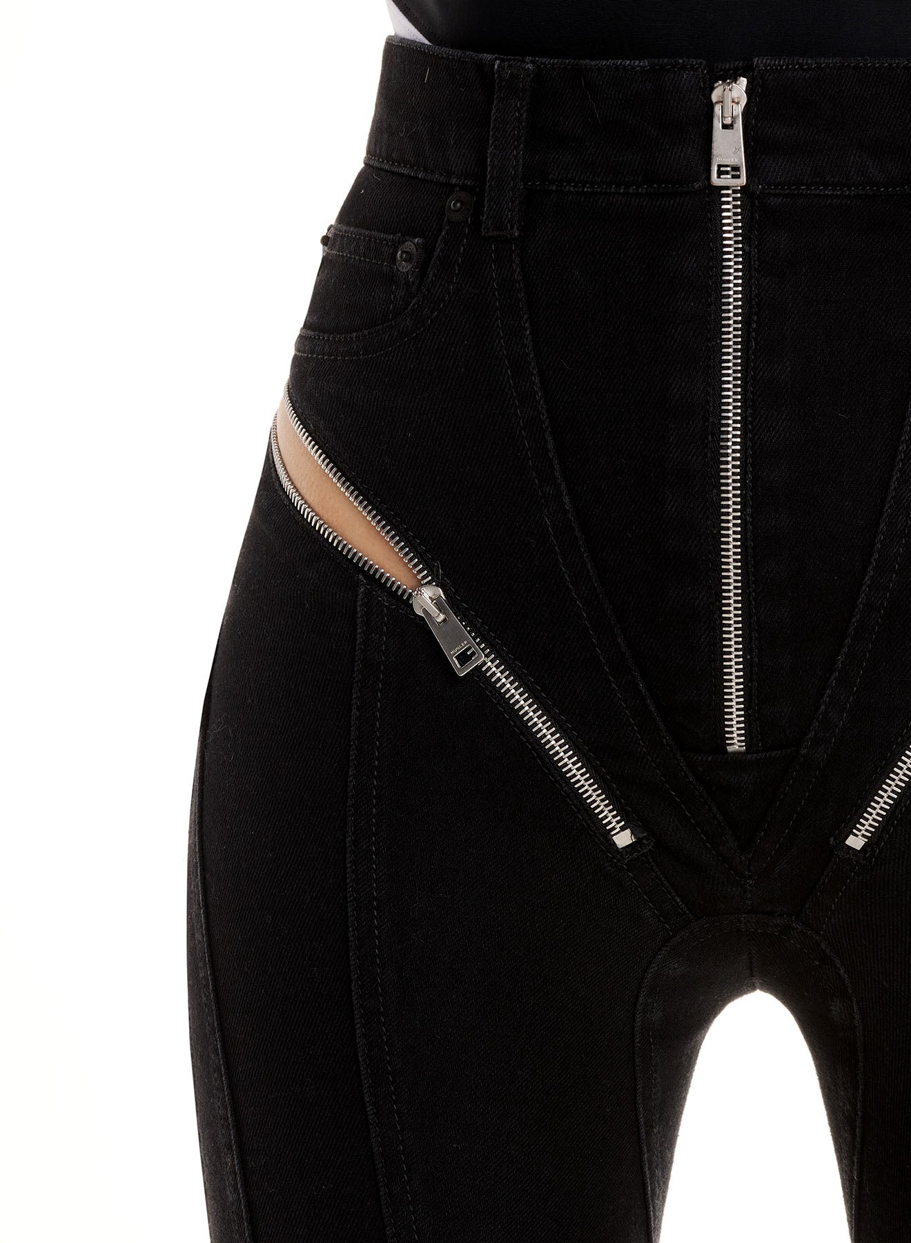 Zipped spiral jeans