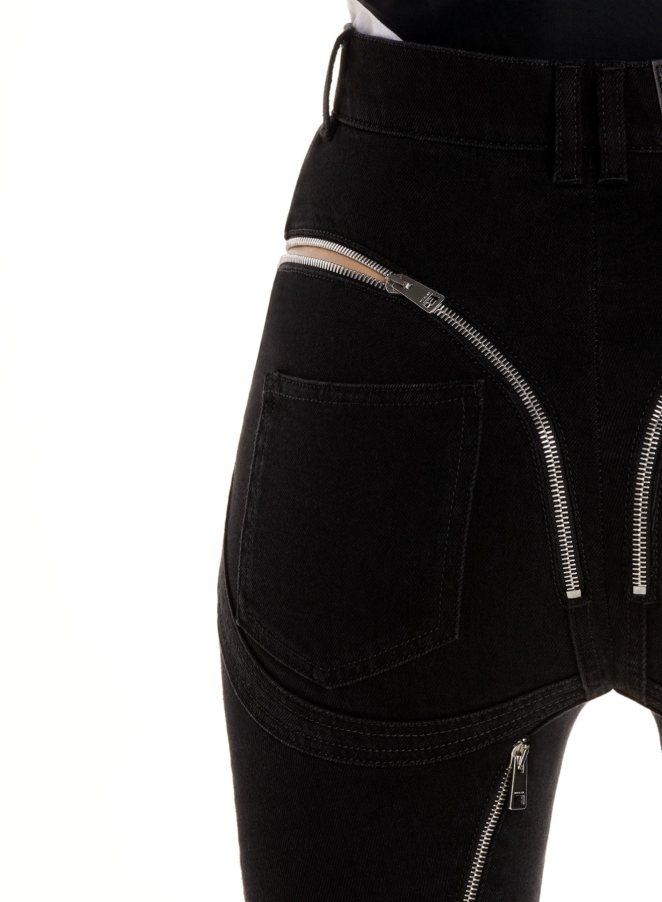 Zipped spiral jeans