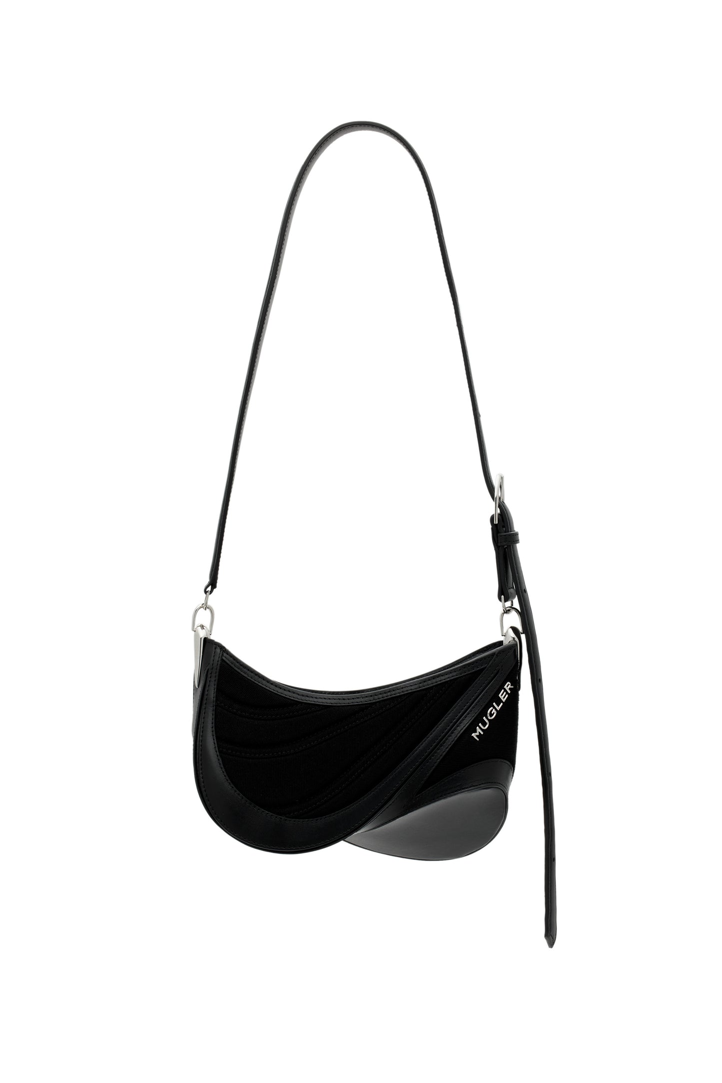 Small denim Spiral Curve 01 bag