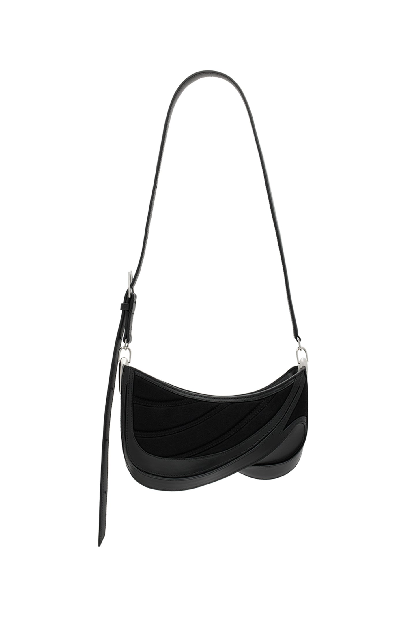 Small denim Spiral Curve 01 bag