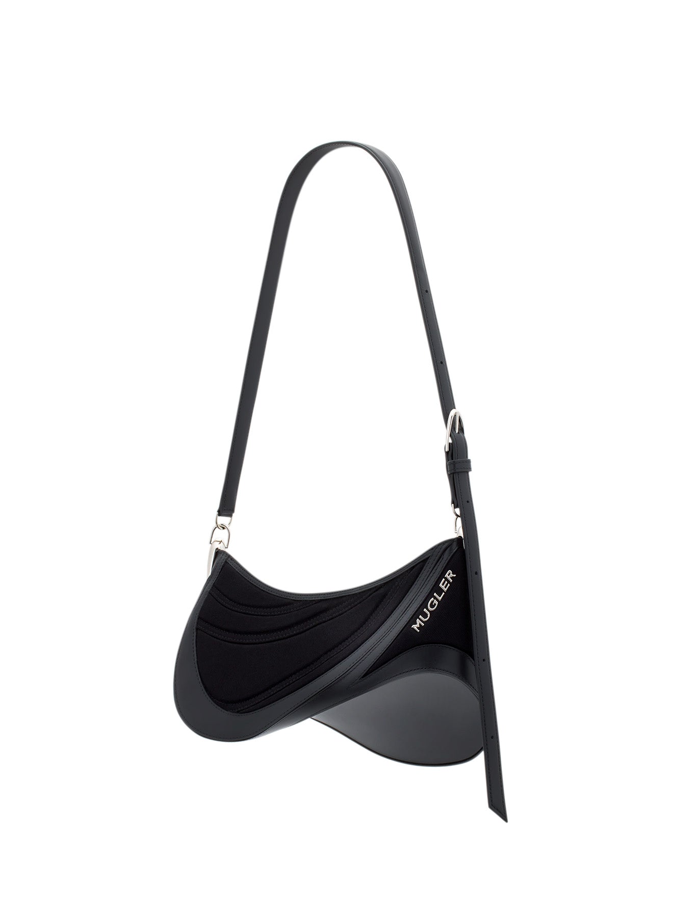 Medium denim spiral curve 01 bag