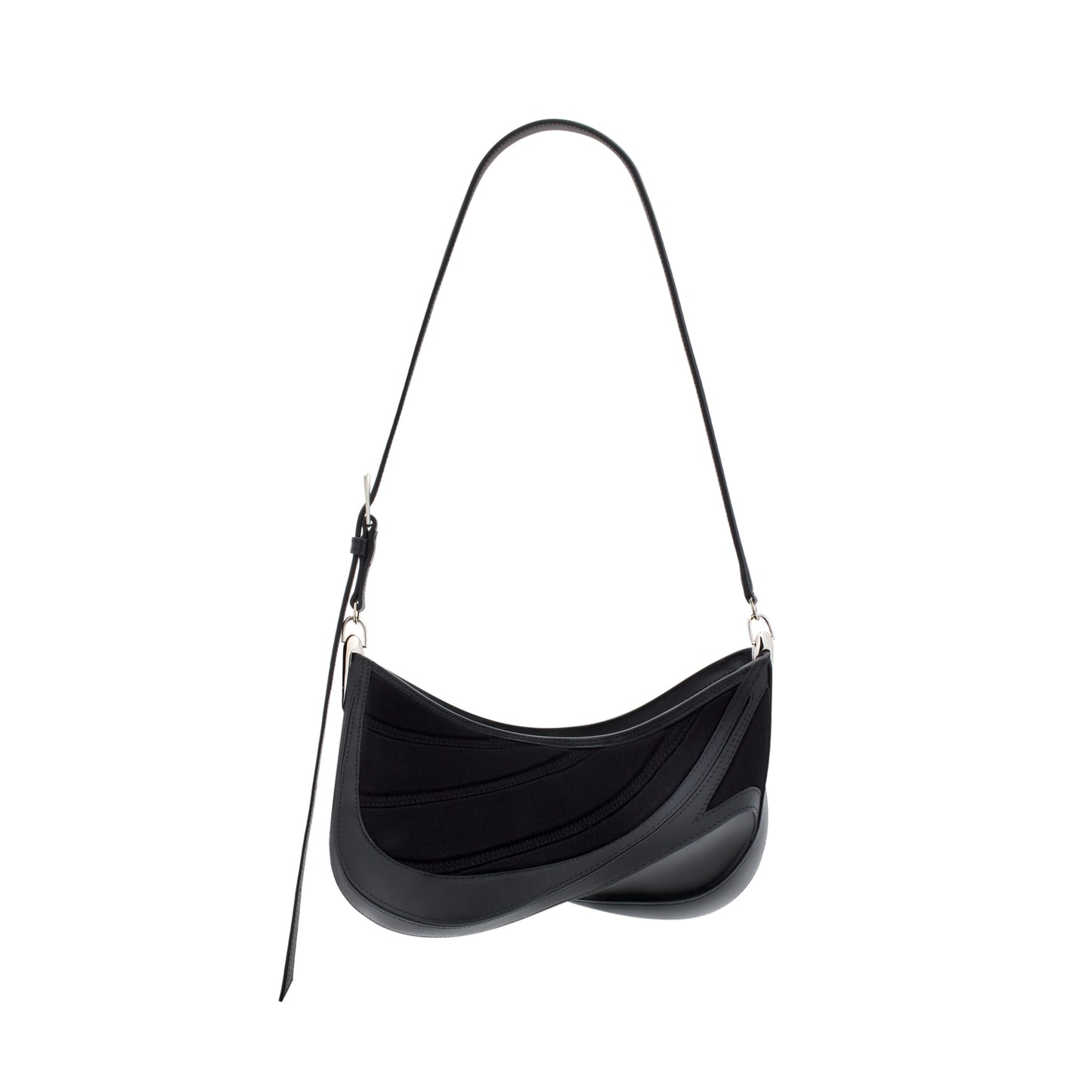 Medium denim spiral curve 01 bag