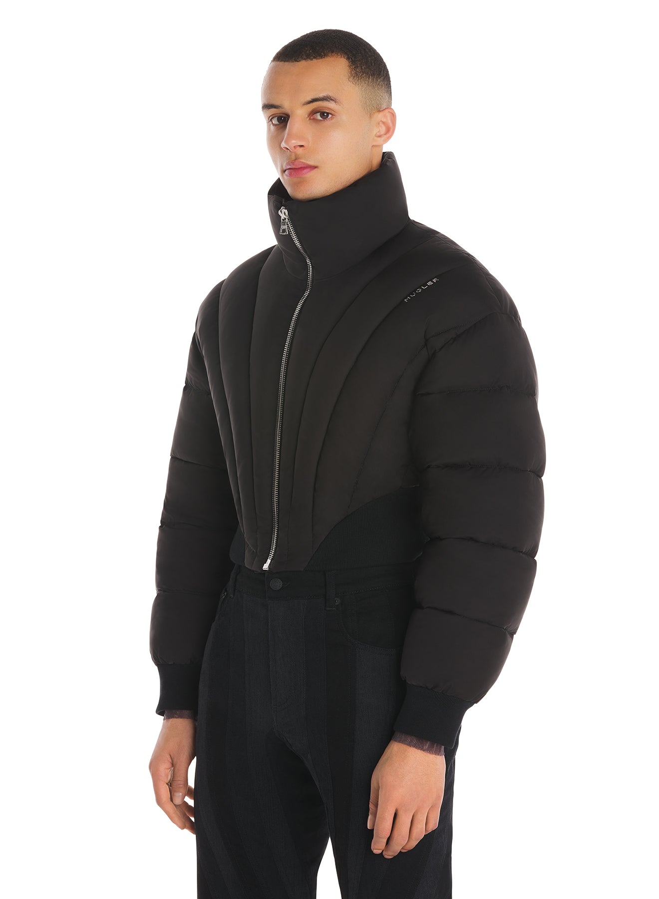 black puffer jacket