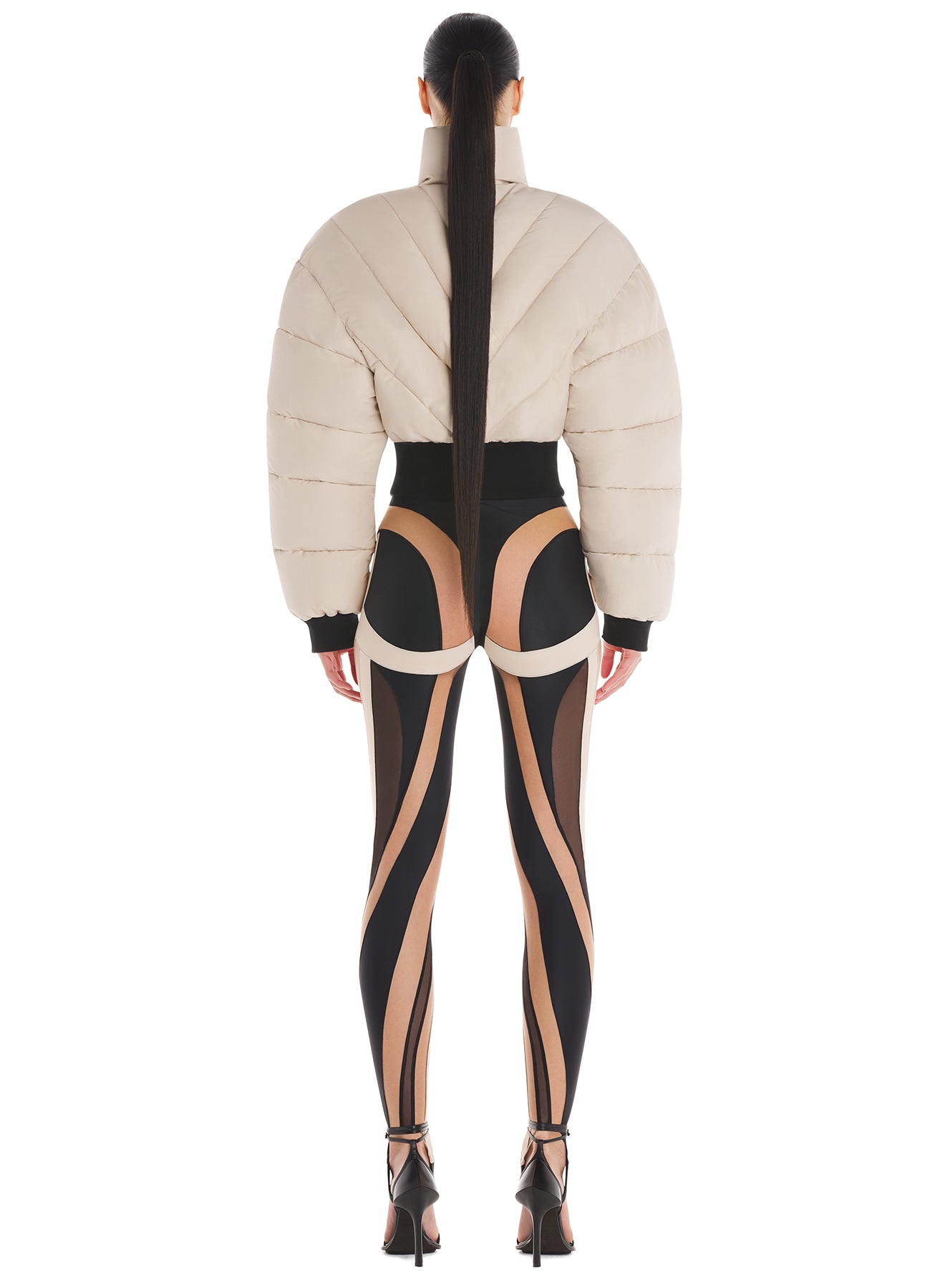Sheer spiral leggings