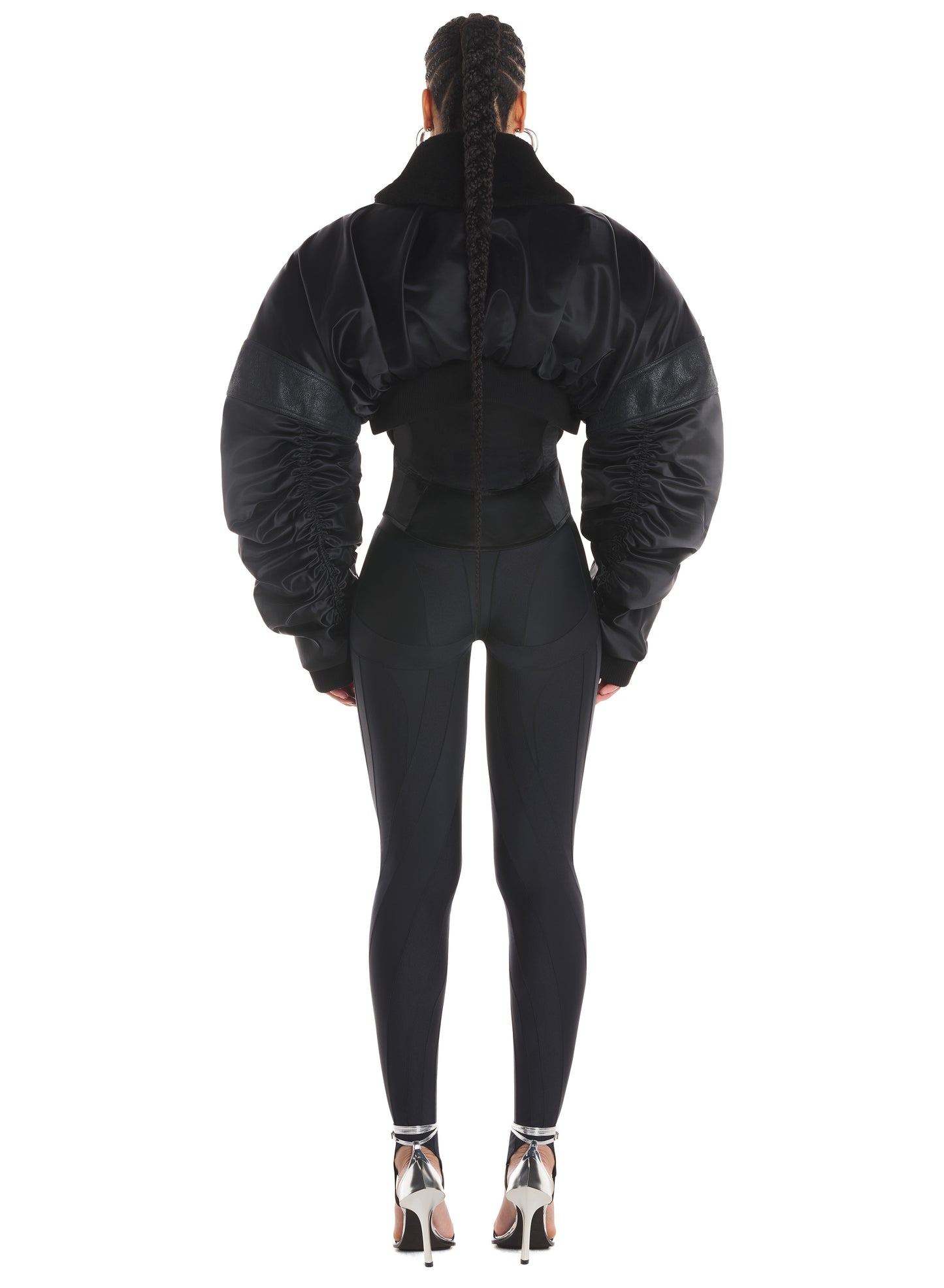 Corseted bomber jacket