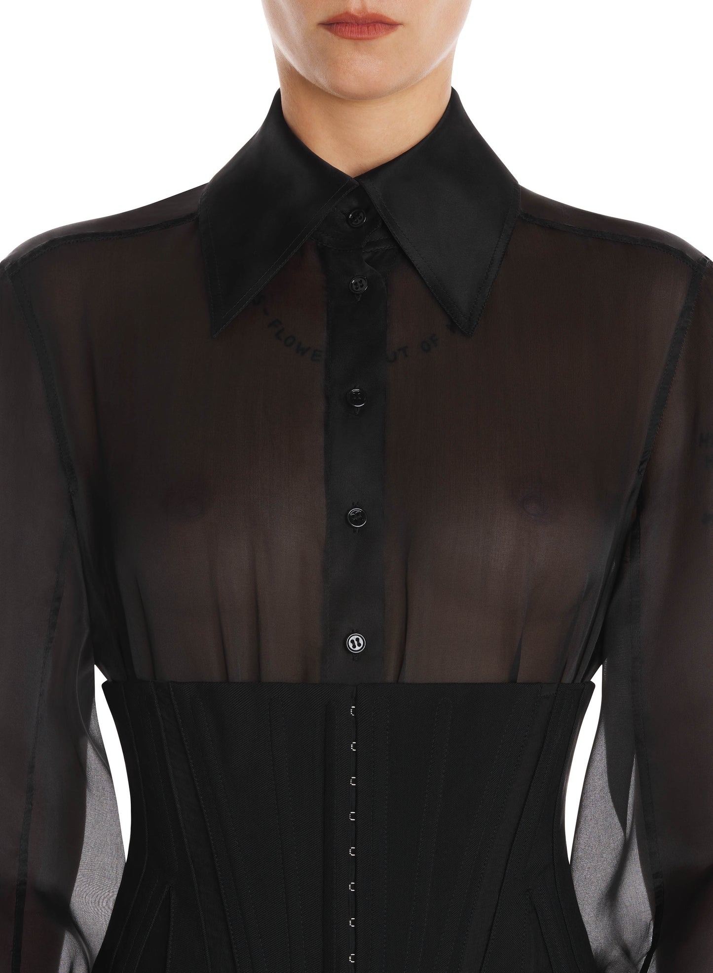 black shirted bodysuit