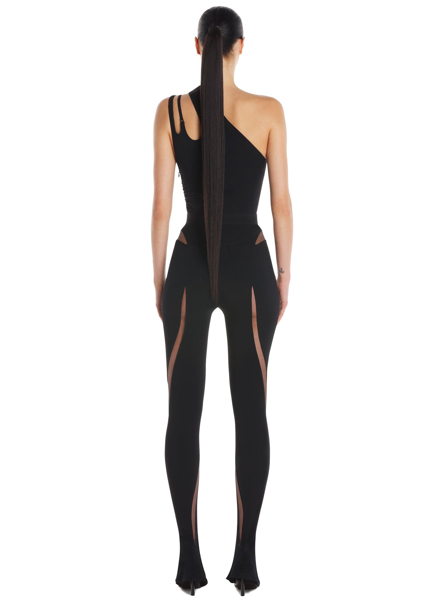 Asymmetric shoulder bodysuit - Mugler