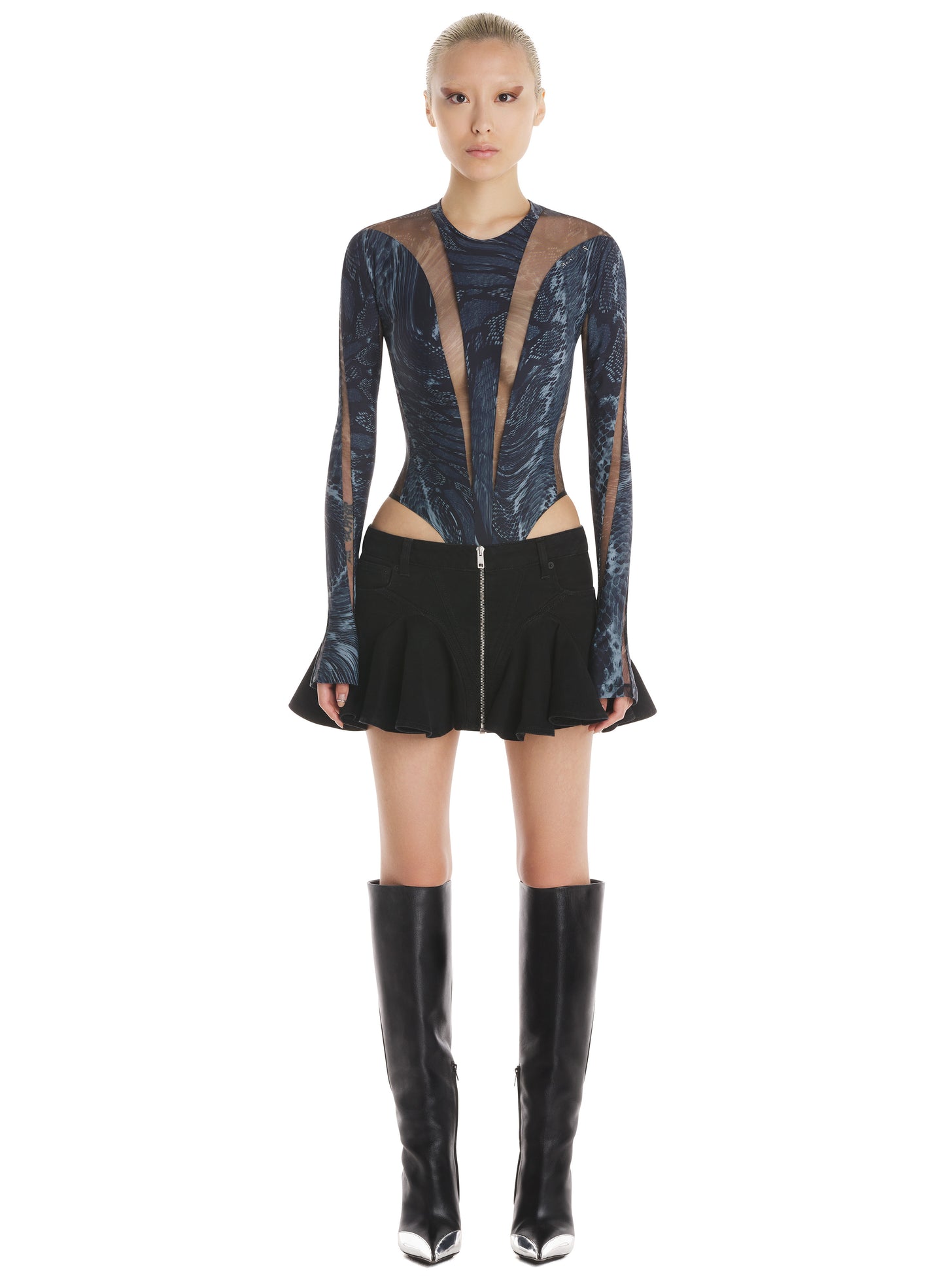 Illusion shaping bodysuit