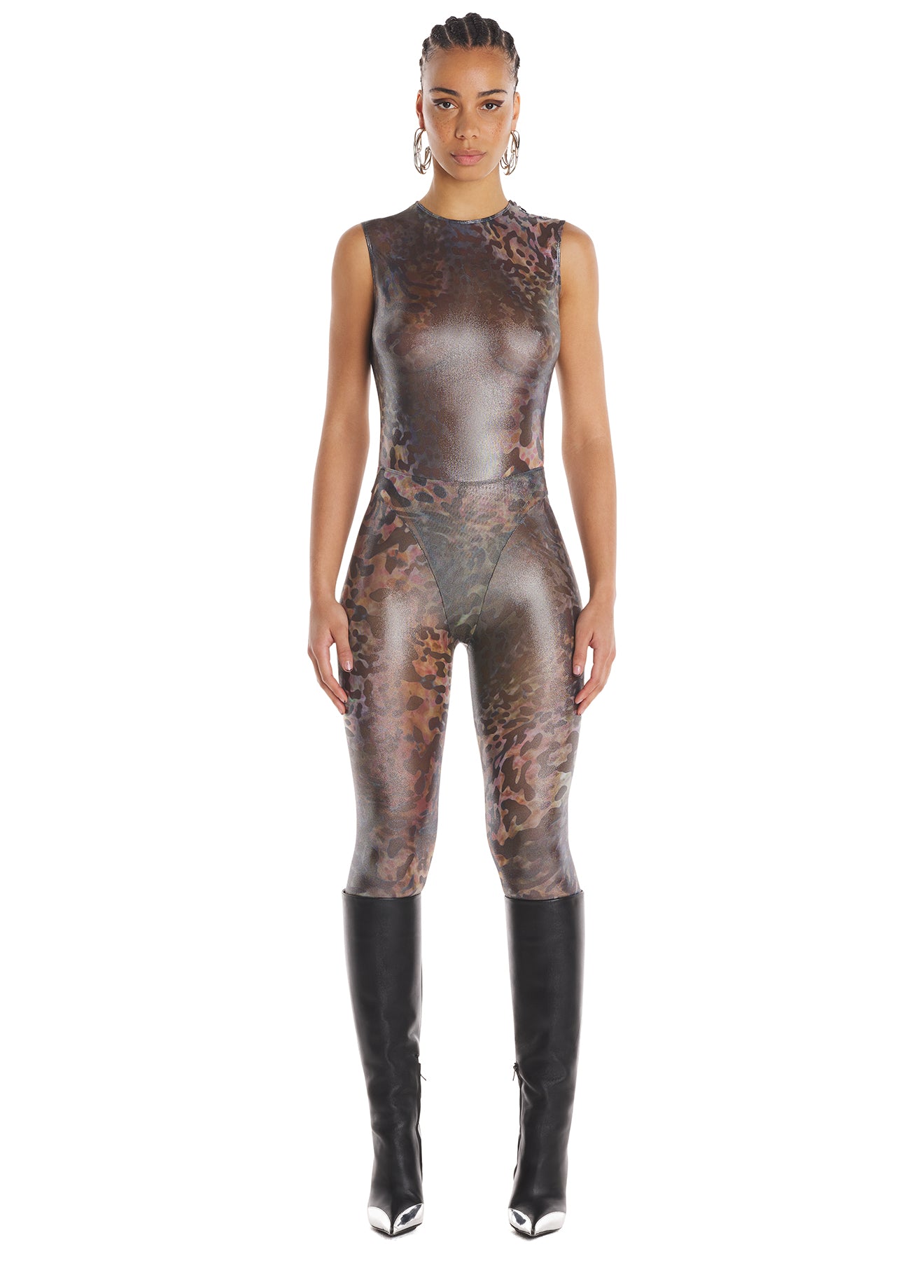 Printed mesh tights