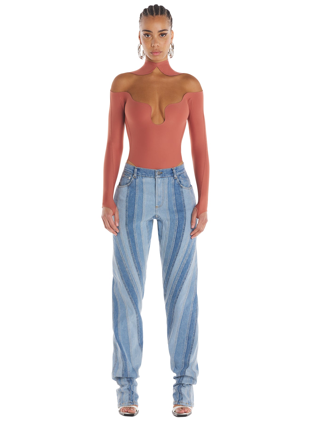 Spiral baggy jeans