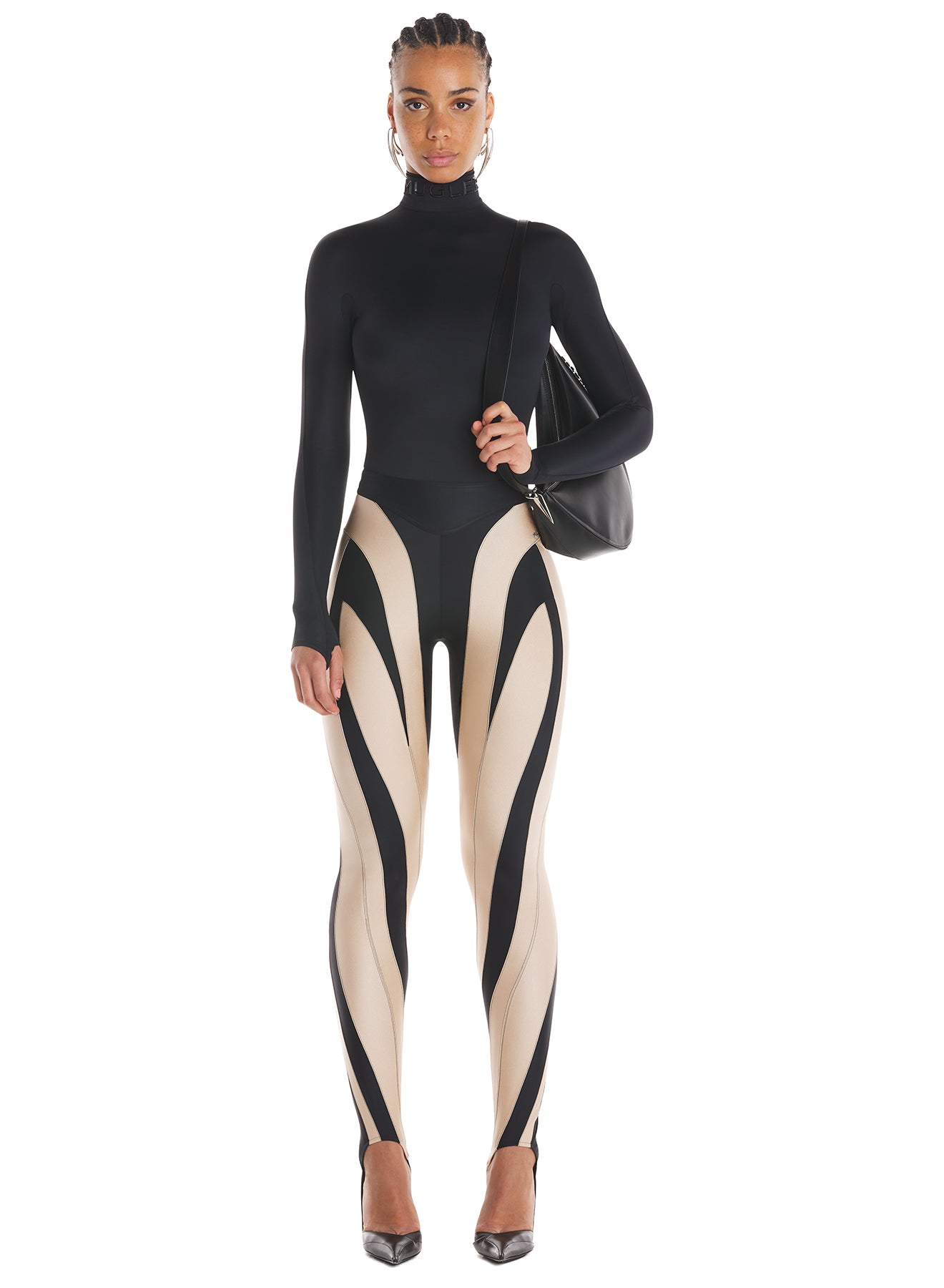 Opaque spiral leggings