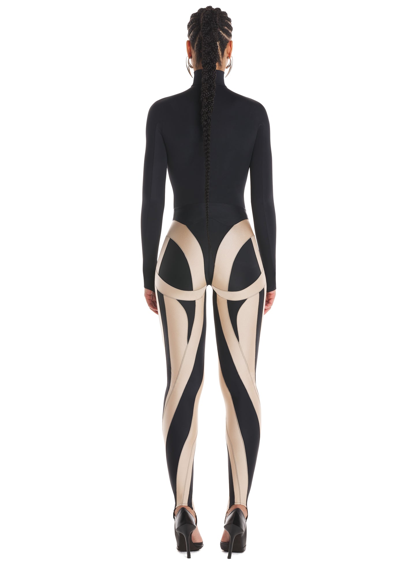 High neck logo bodysuit