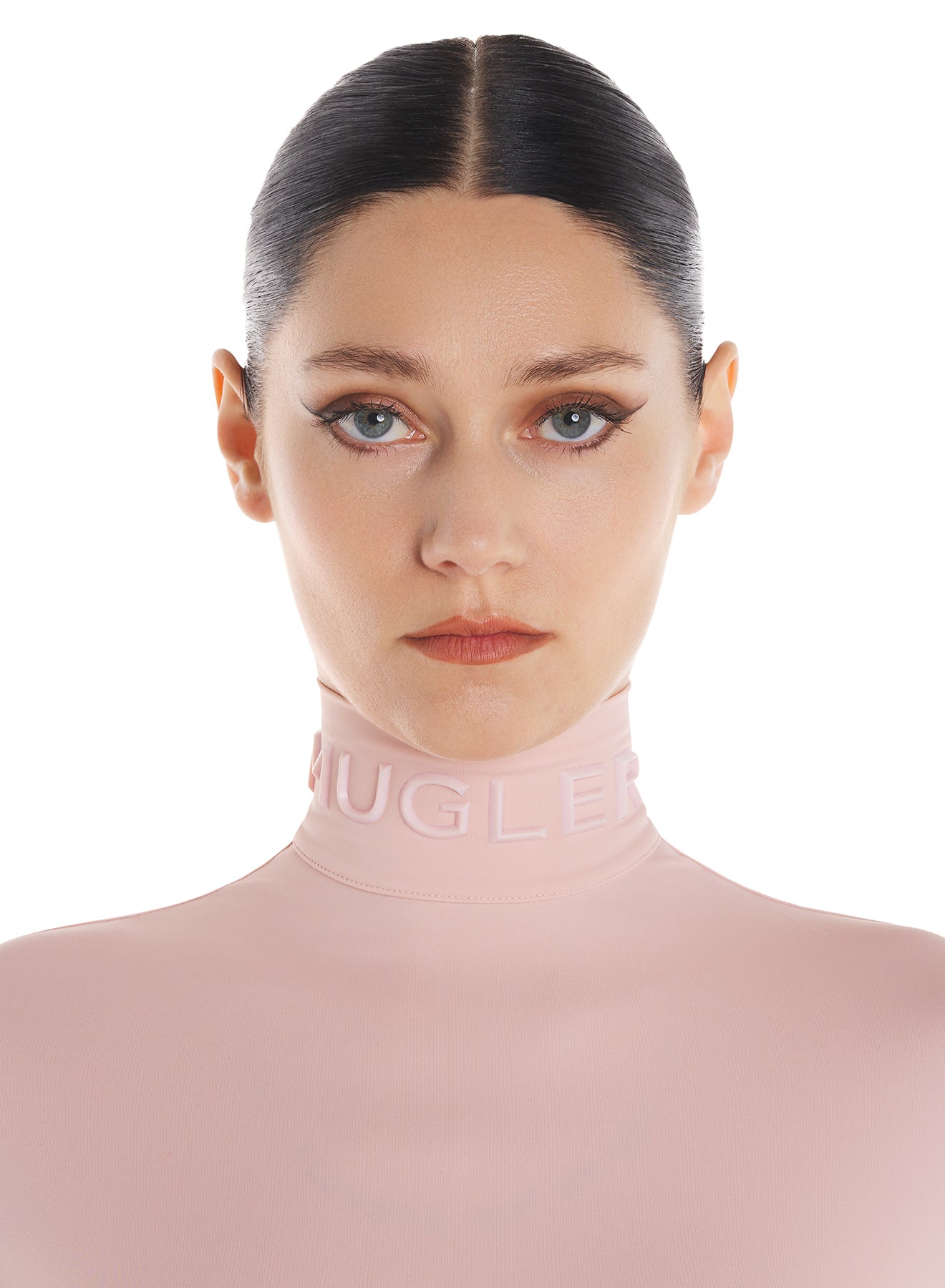 High neck logo bodysuit