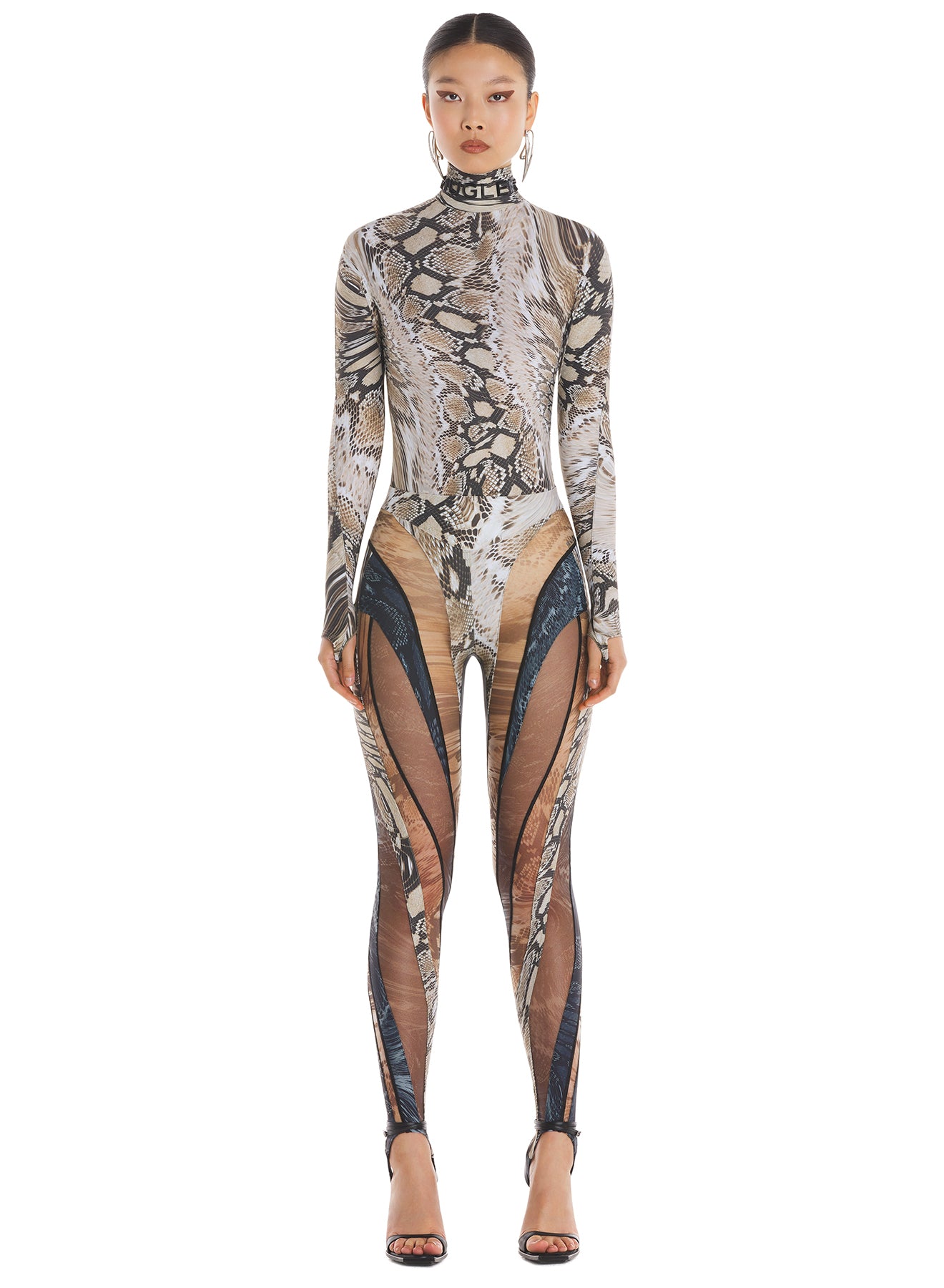 Sheer spiral leggings