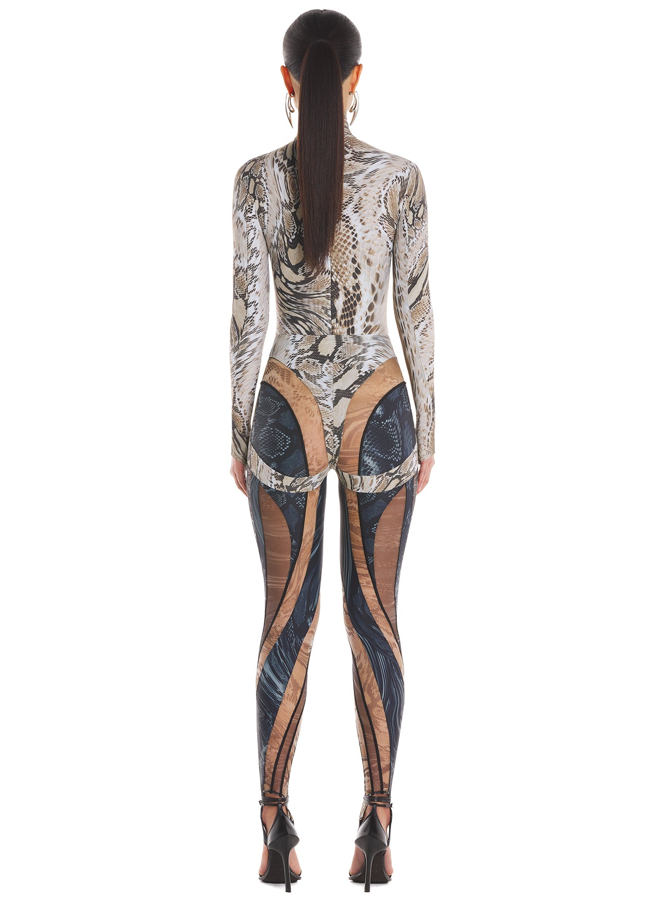 Sheer spiral leggings
