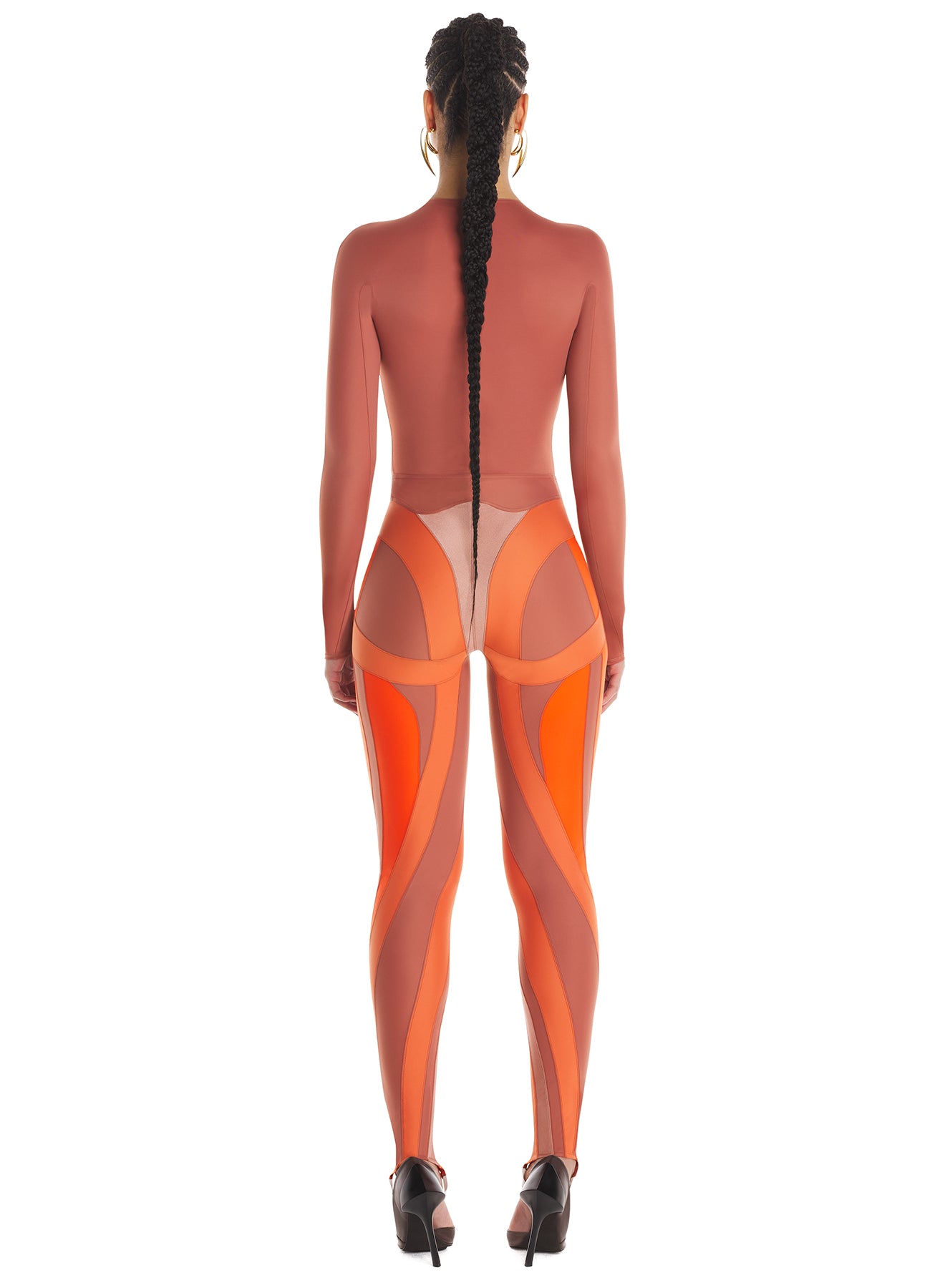 Color opaque spiral leggings