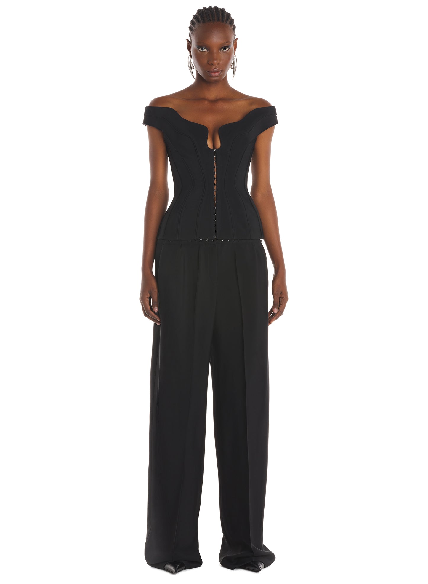 Impossible neckline jumpsuit