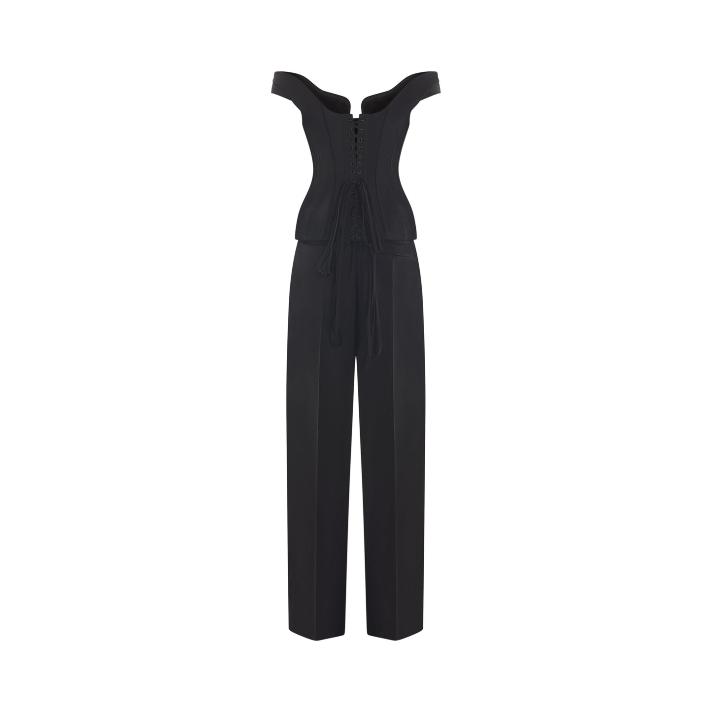 Impossible neckline jumpsuit