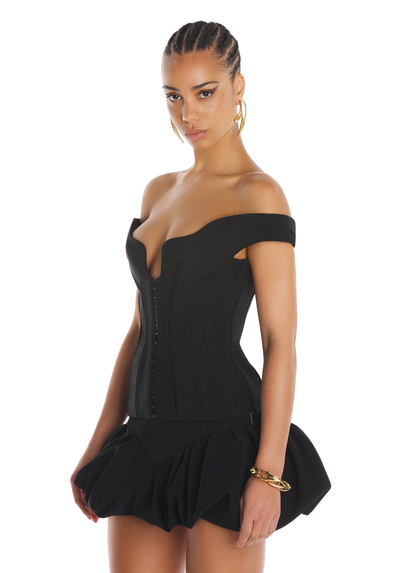 Impossible neckline corset