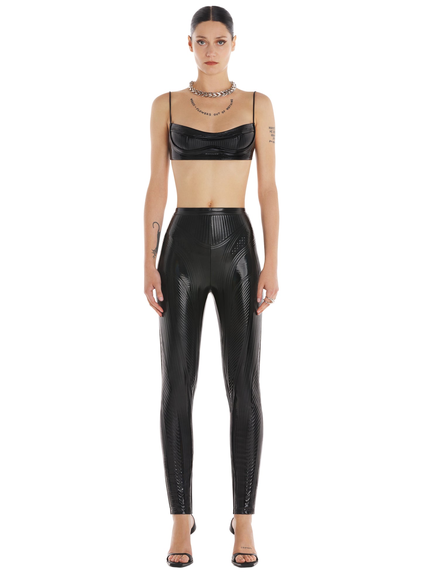 Glossy embossed bralette