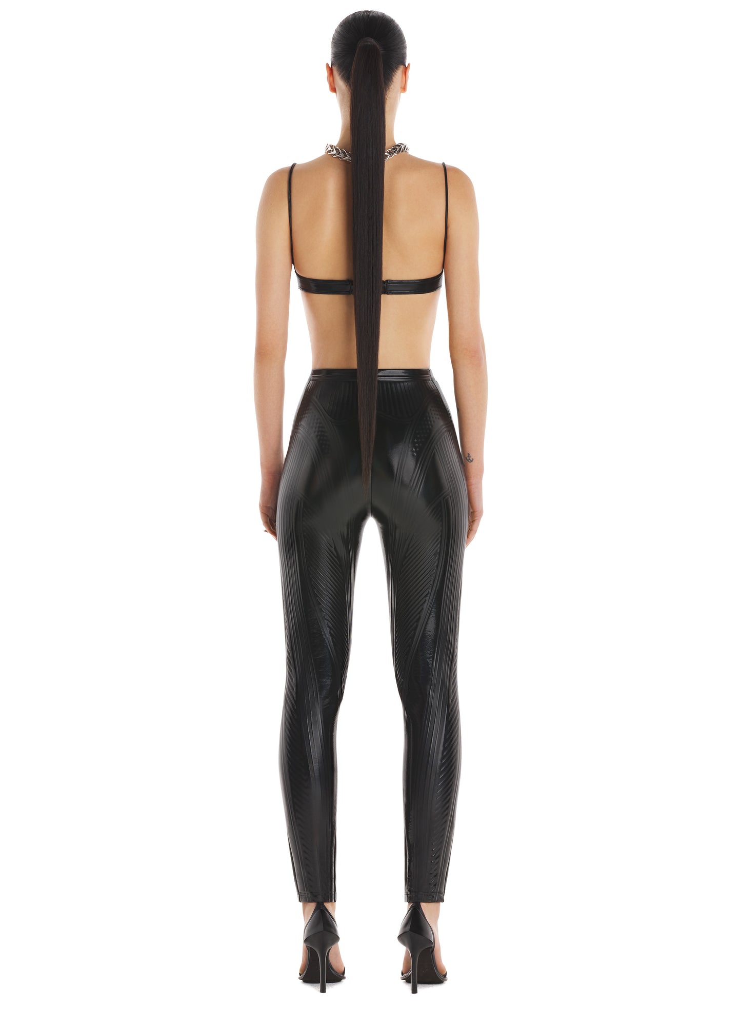 Glossy embossed bralette