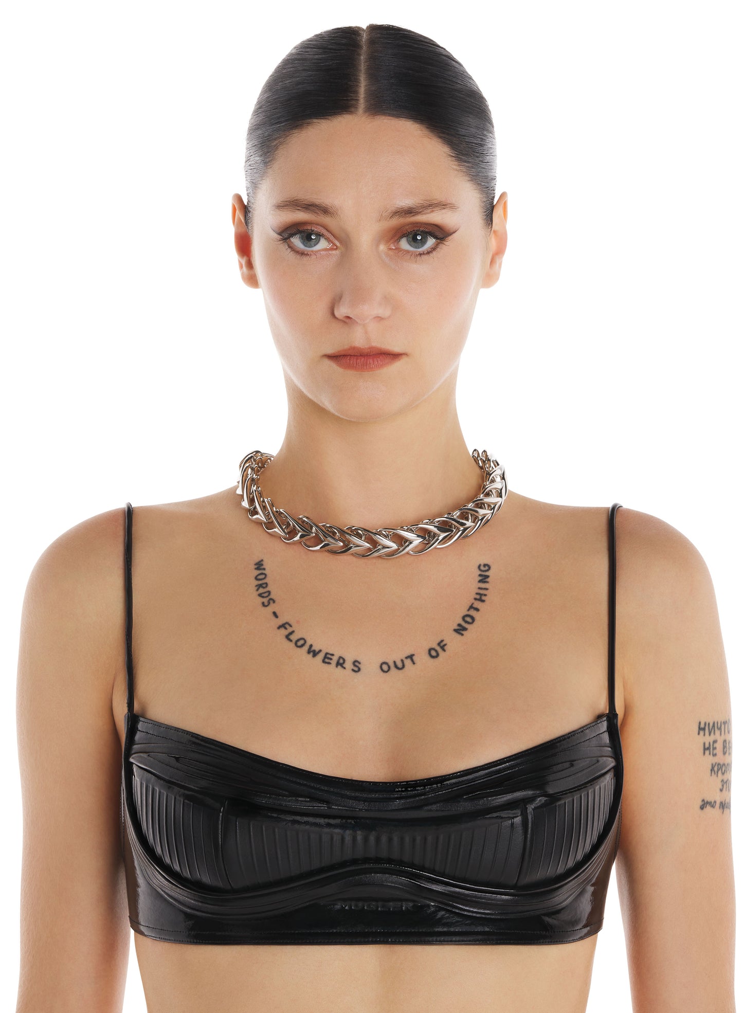 Glossy embossed bralette