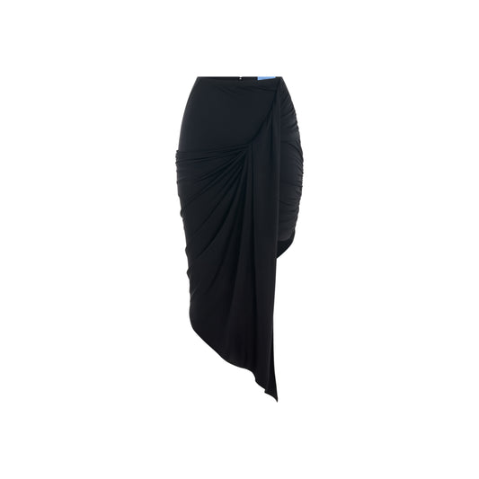 black draped skirt