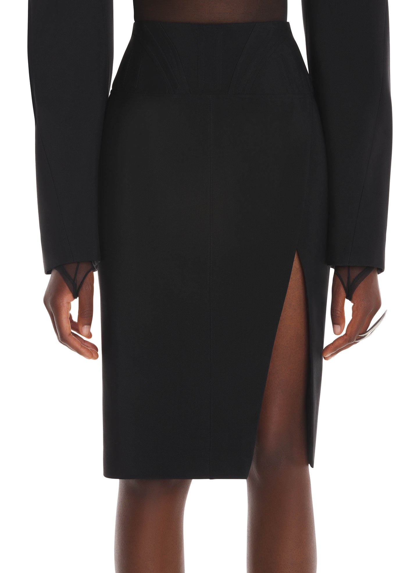 Corseted pencil skirt
