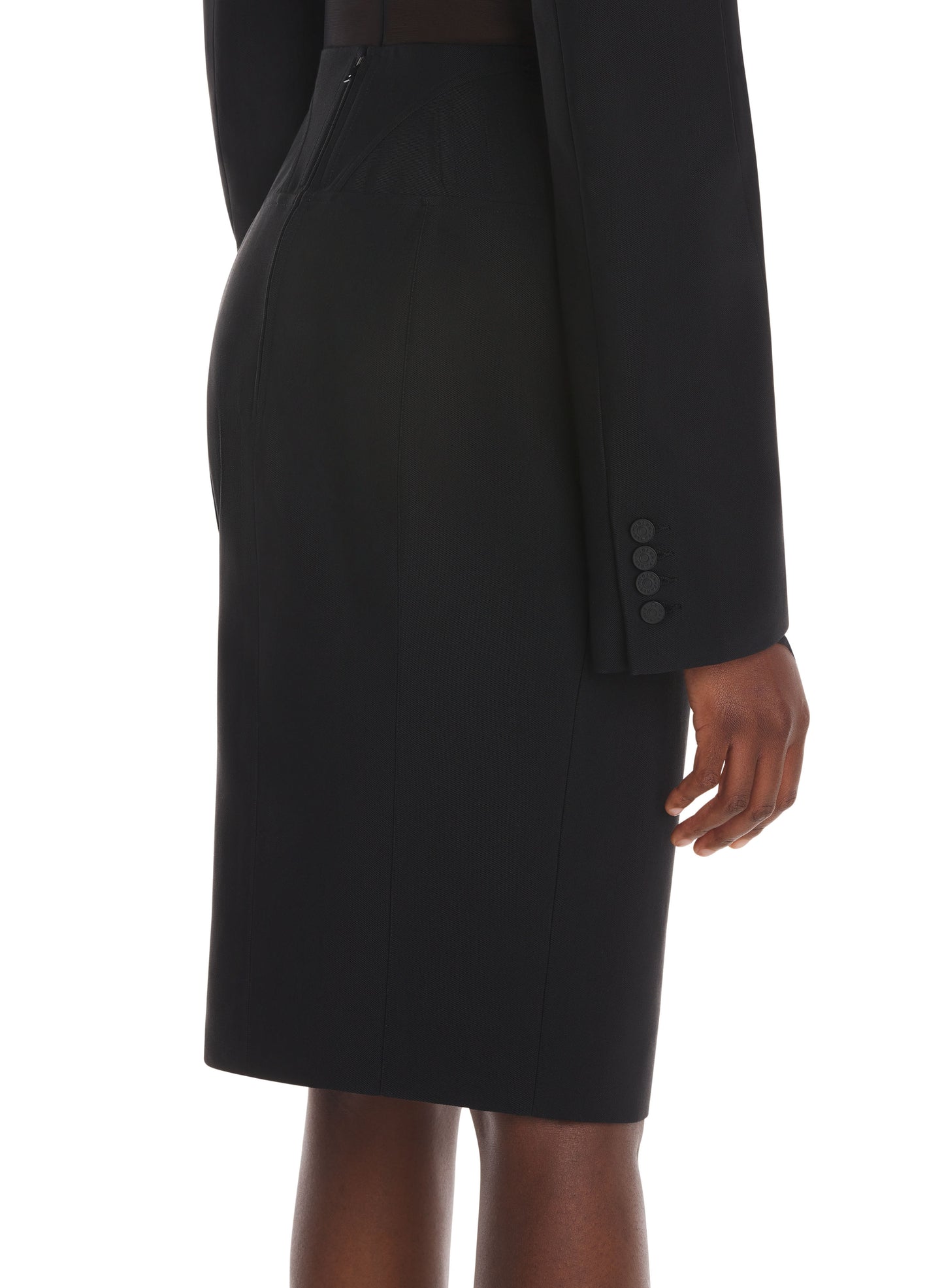 Corseted pencil skirt