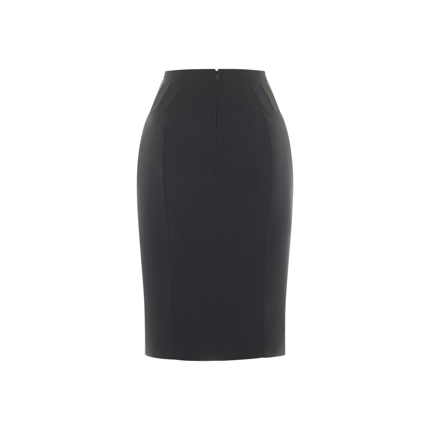 black corseted pencil skirt