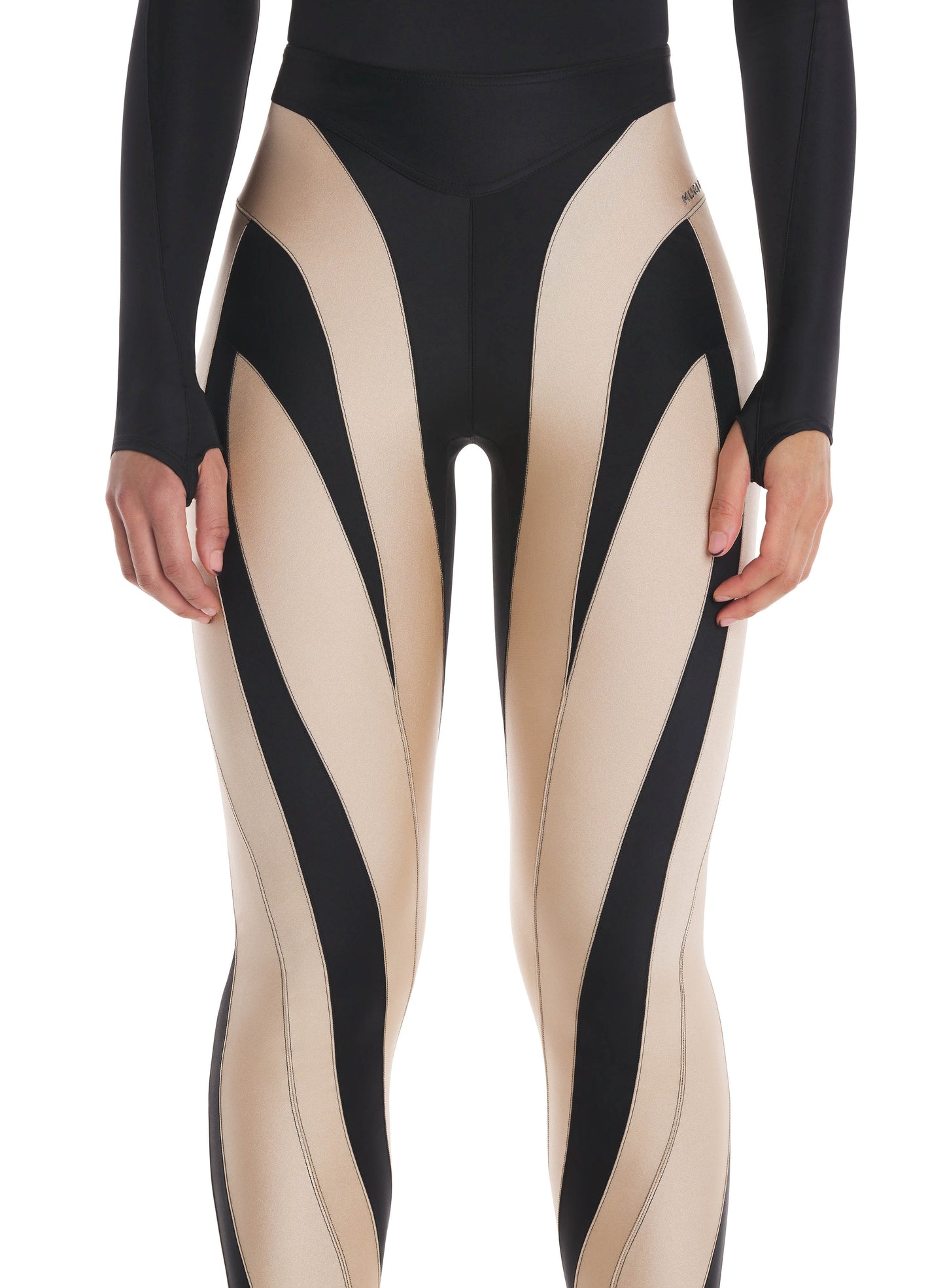 Opaque spiral leggings