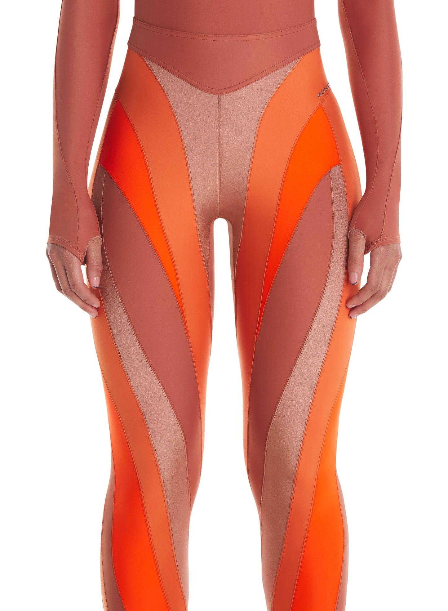Color opaque spiral leggings
