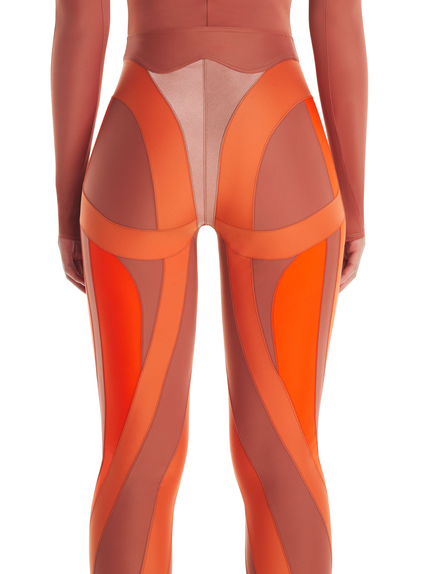 Color opaque spiral leggings
